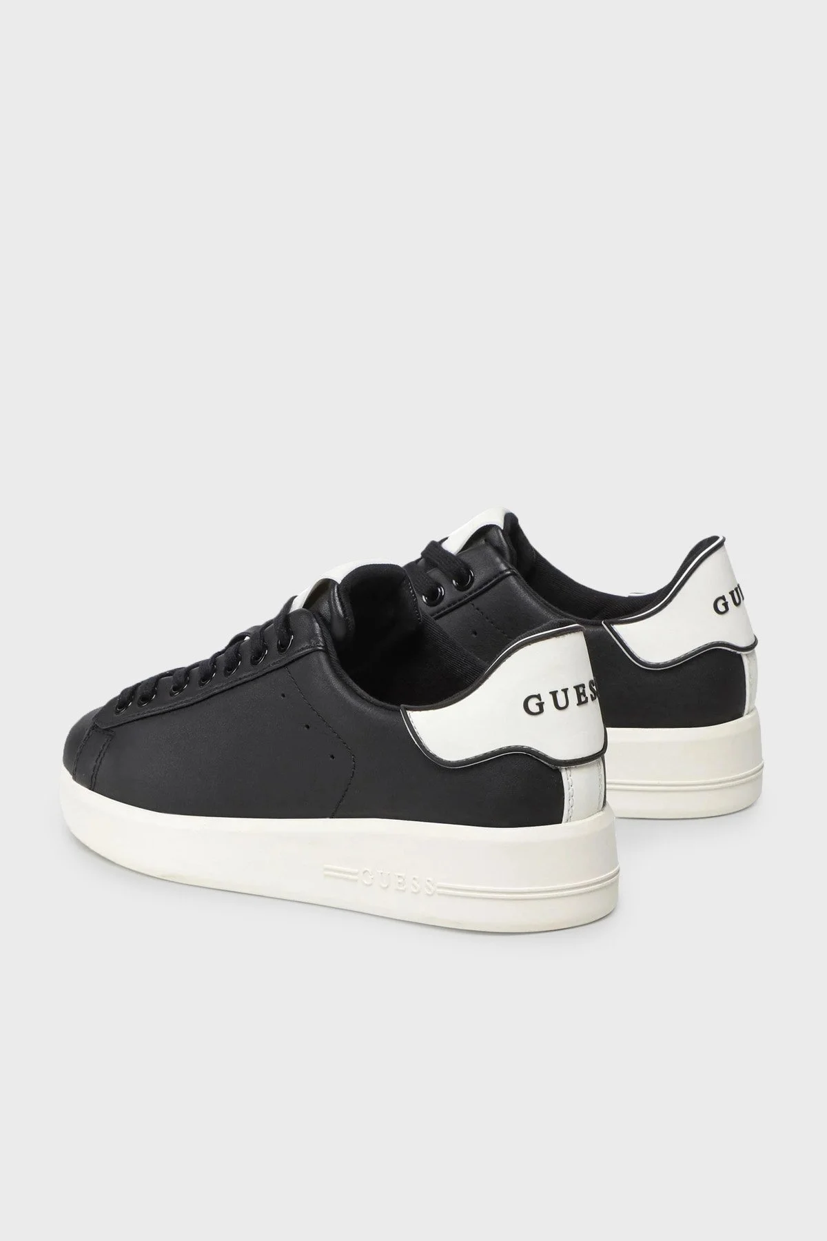 Guess Rockies Logolu Deri Sneaker Bayan Ayakkabı FL6RKE LEA12 BLACK SİYAH - 3
