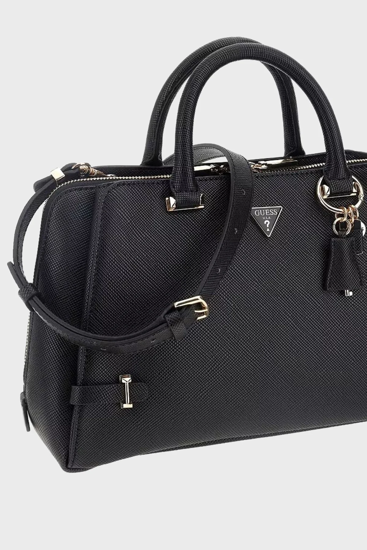 Guess Rosalba Logolu Çıkarılabilir Askılı HWZG9657060 Bayan Çanta HWZG96 57060 BLA SİYAH - 3