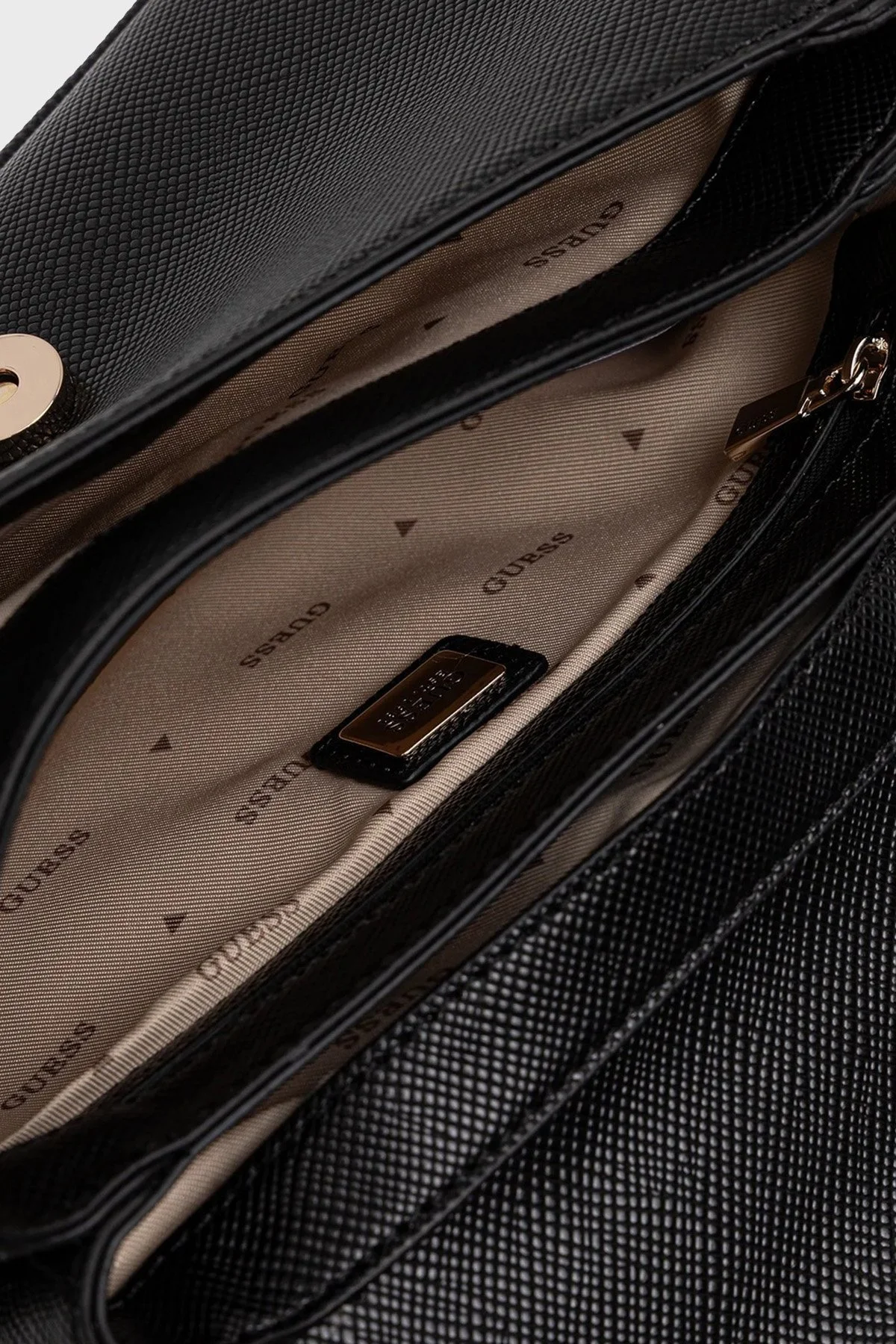 Guess Rosalba Logolu Zincir Askılı HWZG9657210 Bayan Çanta HWZG96 57210 BLA SİYAH - 6