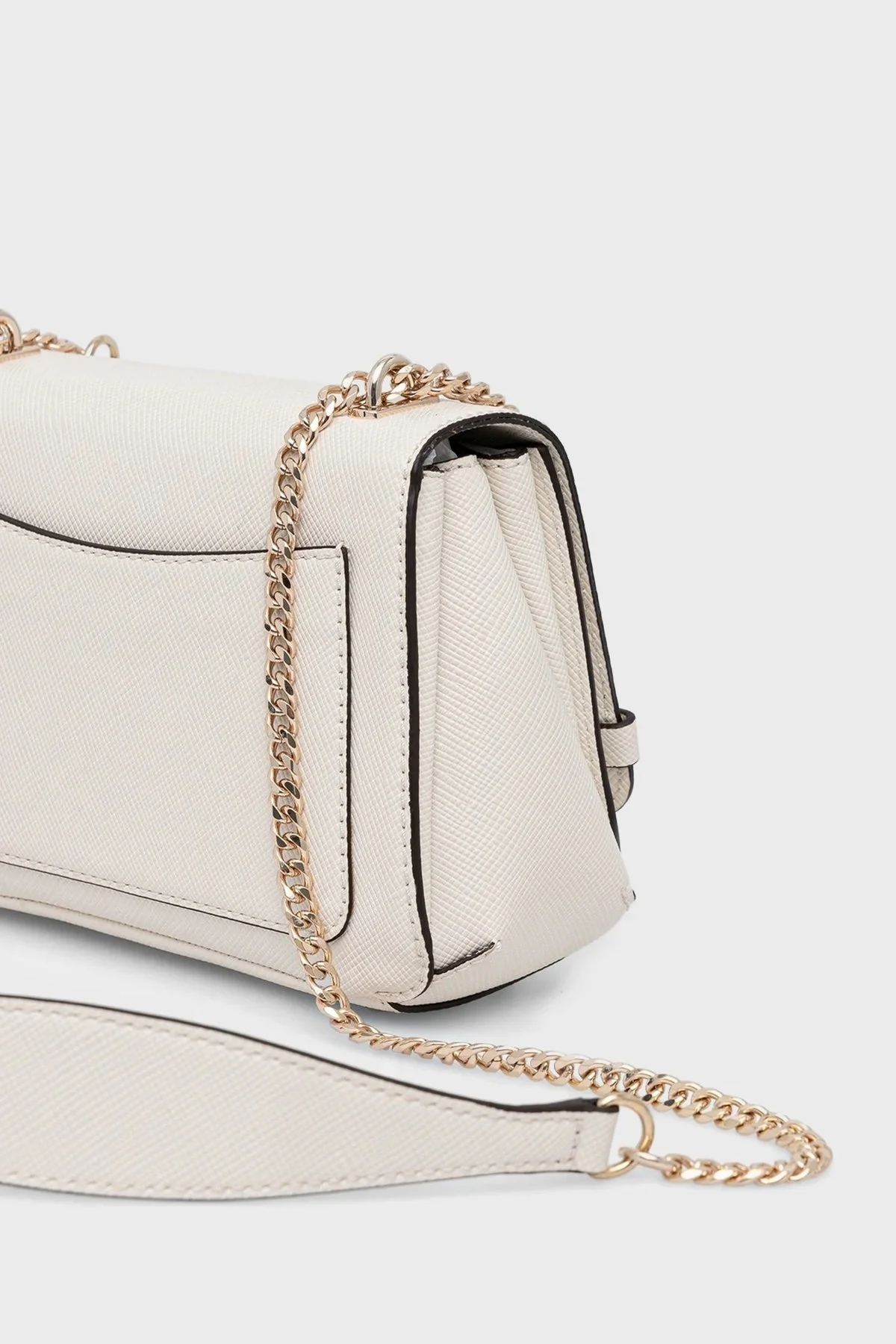 Guess Rosalba Logolu Zincir Askılı HWZG9657210 Bayan Çanta HWZG96 57210 OFF EKRU - 3