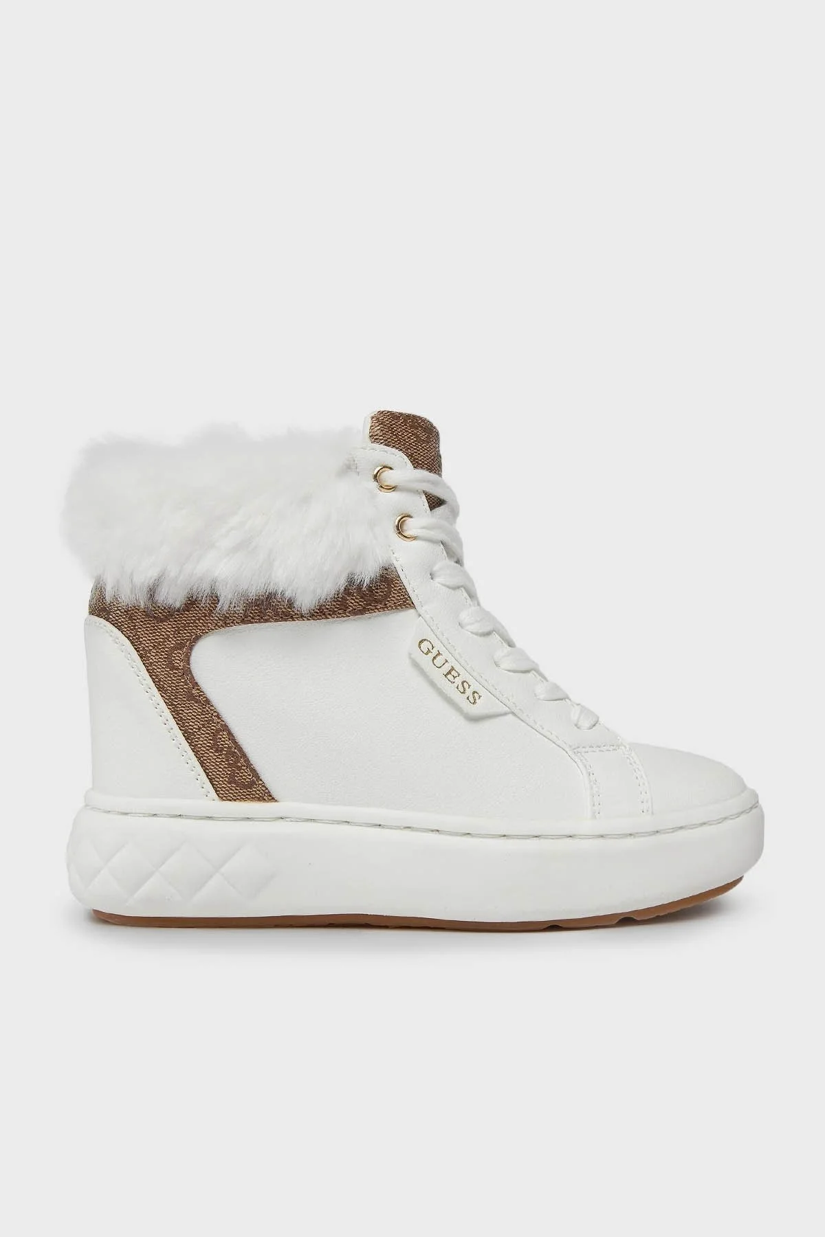 Guess Roxana Gizli Topuklu Sneaker Bayan Ayakkabı FL8ROX FAL12 WHBBR BEYAZ - 1