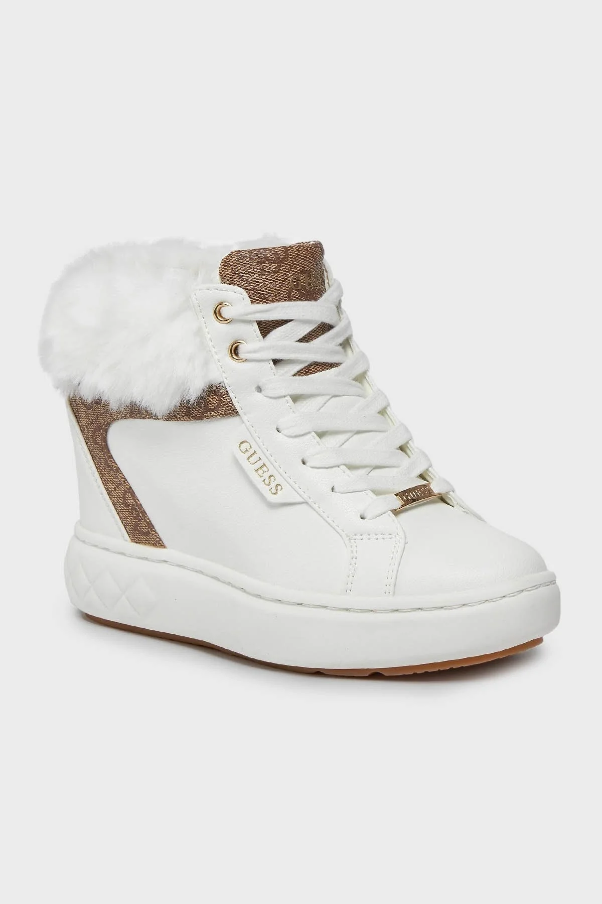 Guess Roxana Gizli Topuklu Sneaker Bayan Ayakkabı FL8ROX FAL12 WHBBR BEYAZ - 2