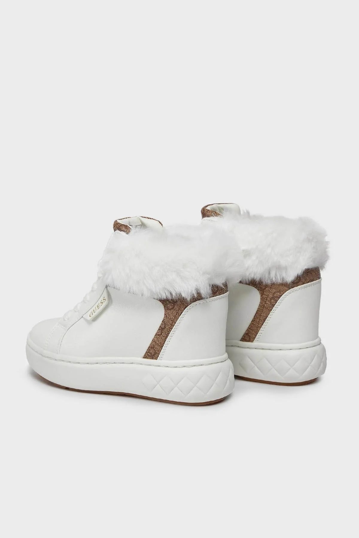 Guess Roxana Gizli Topuklu Sneaker Bayan Ayakkabı FL8ROX FAL12 WHBBR BEYAZ - 3
