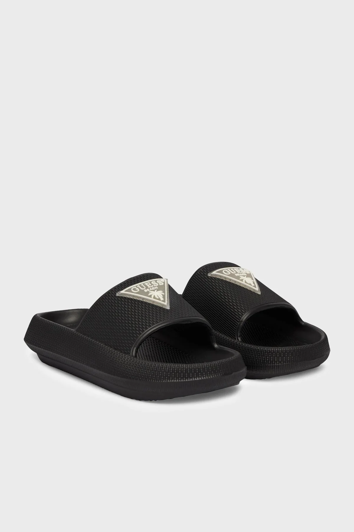 Guess Rubber Logolu E6GZ19WG5X0 Bayan Terlik E6GZ19 WG5X0 JBLK SİYAH - 2