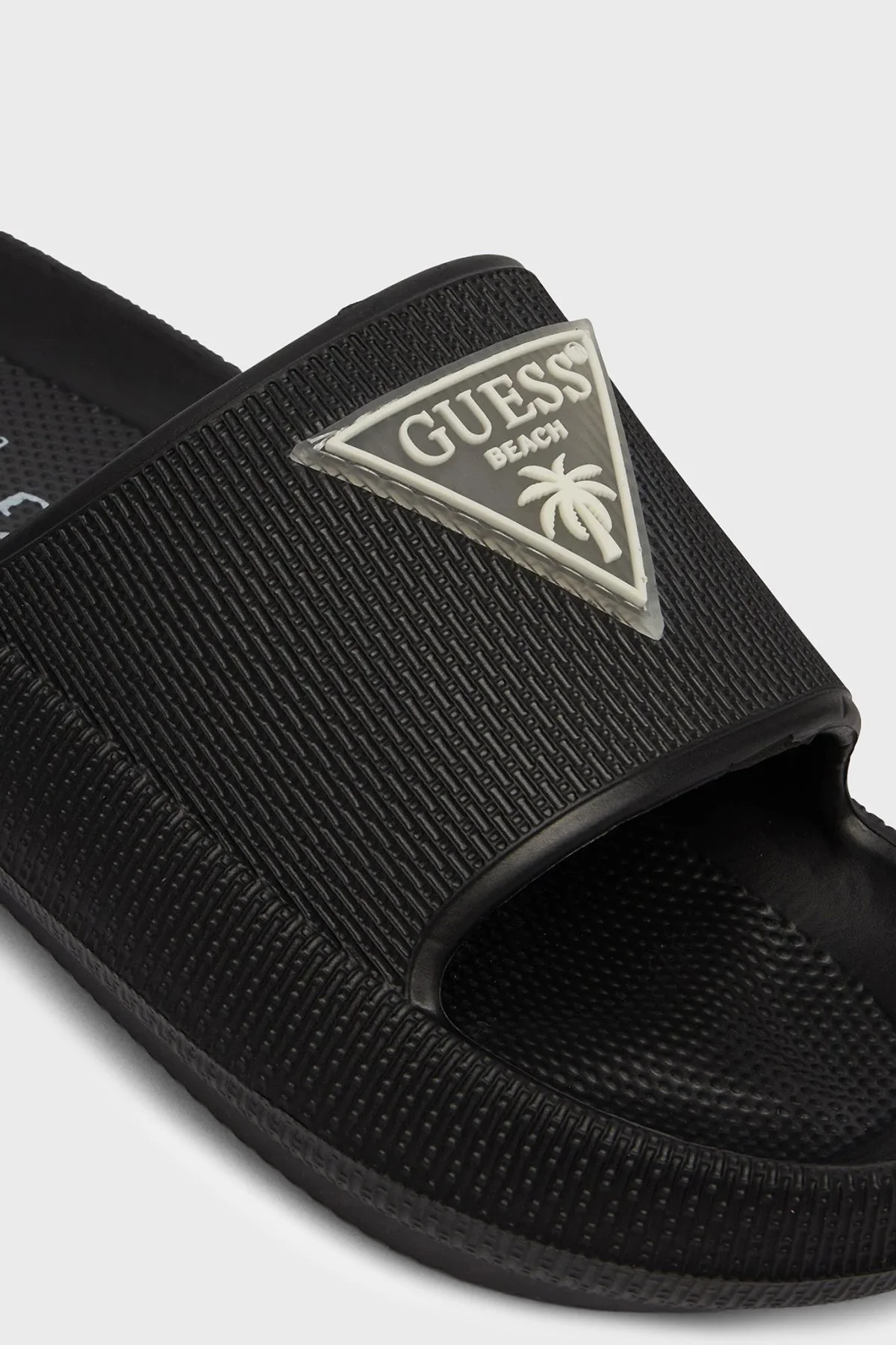 Guess Rubber Logolu E6GZ19WG5X0 Kadın Terlik E6GZ19 WG5X0 JBLK SİYAH - 5