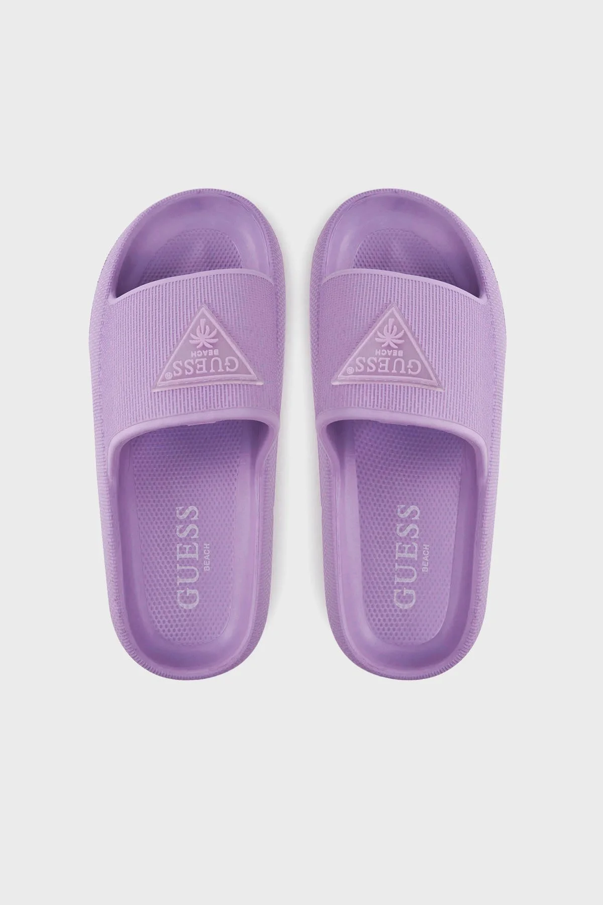 Guess Rubber Logolu Plaj E4GZ27WG5X0 Kadın Terlik E4GZ27 WG5X0 A405 LİLA - 4