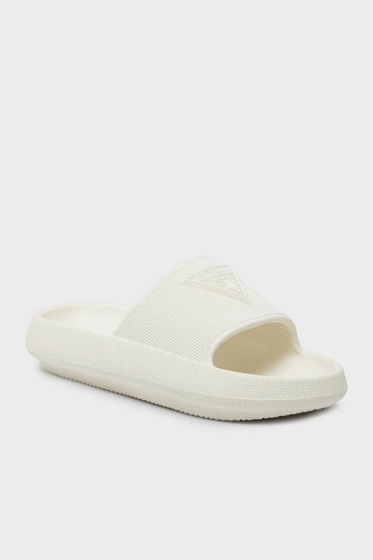 Guess Rubber Logolu Plaj E4GZ27WG5X0 Bayan Terlik E4GZ27 WG5X0 MLK EKRU - 8