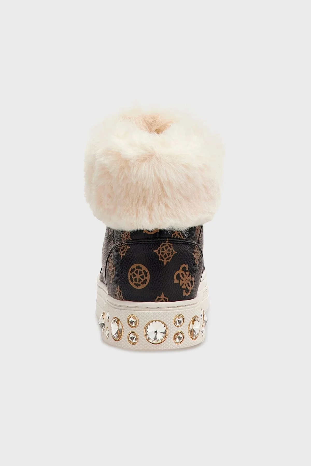 Guess Ruke Suni Tüylü Bilekli Bayan Ayakkabı FL8RKU FAL12 BROCR KAHVE - 4