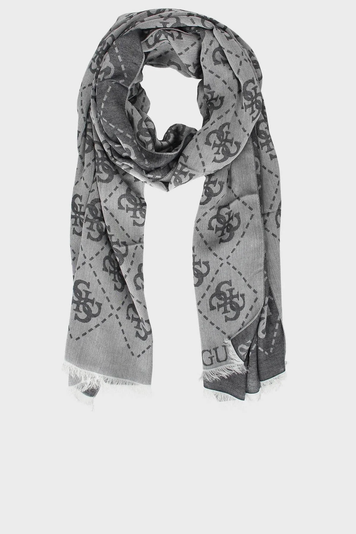 Guess Ruma Desenli Çift Taraflı Modal Karışımlı 83 x 183 cm AW5152MOD03 Bayan Şal AW5152 MOD03 NLO GRİ - 1