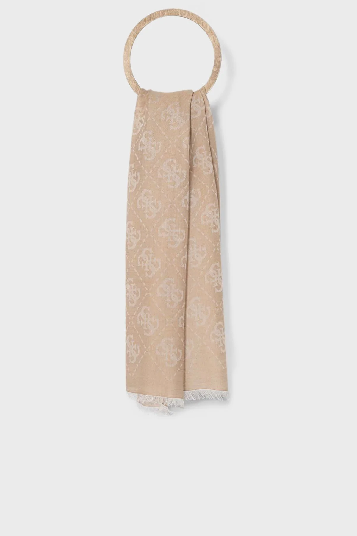 Guess Ruma Desenli Modal Karışımlı 83 x 183 cm AW5152MOD03 Bayan Şal AW5152 MOD03 WLO PUDRA - 1