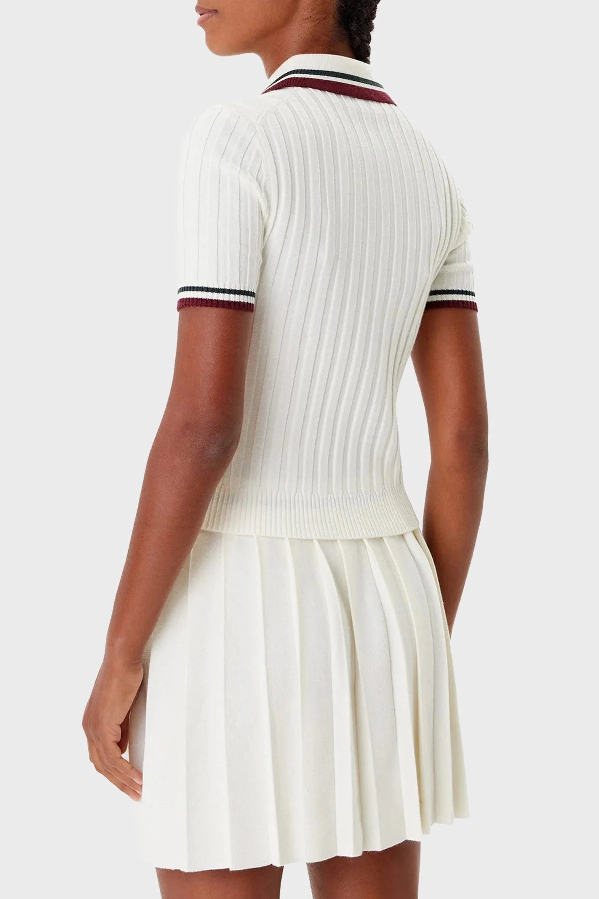 Guess Sabina Logolu Yünlü Slim Fit Düğmeli Polo Yaka Kısa Kollu Kazak V5BP04Z1152 Bayan Polo Yaka Kazak V5BP04 Z1152 G054 EKRU - 3