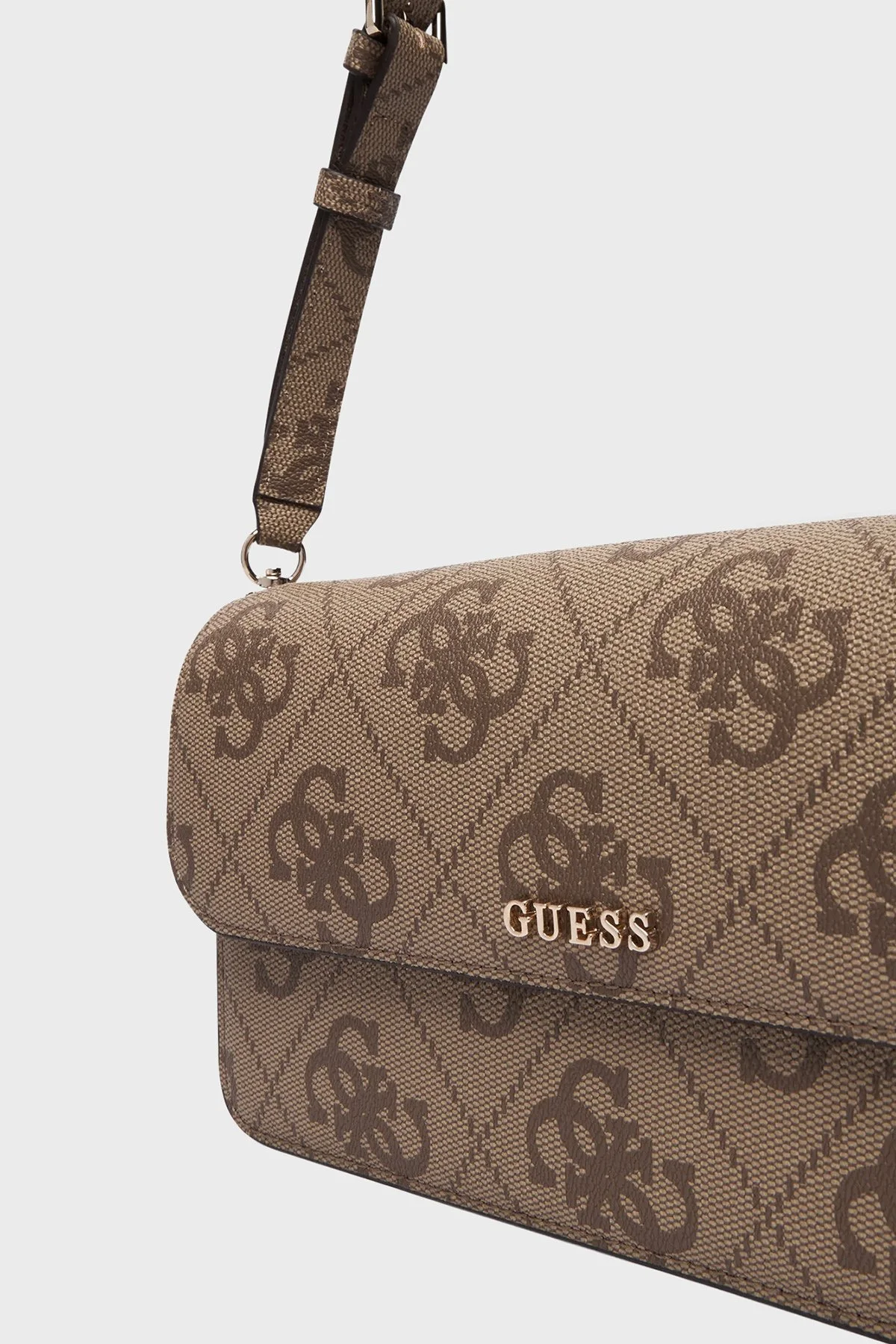 Guess Sadie Logolu Ayarlanabilir HWOS8118190 Bayan Çanta HWOS81 18190 LTL KAHVE - 4