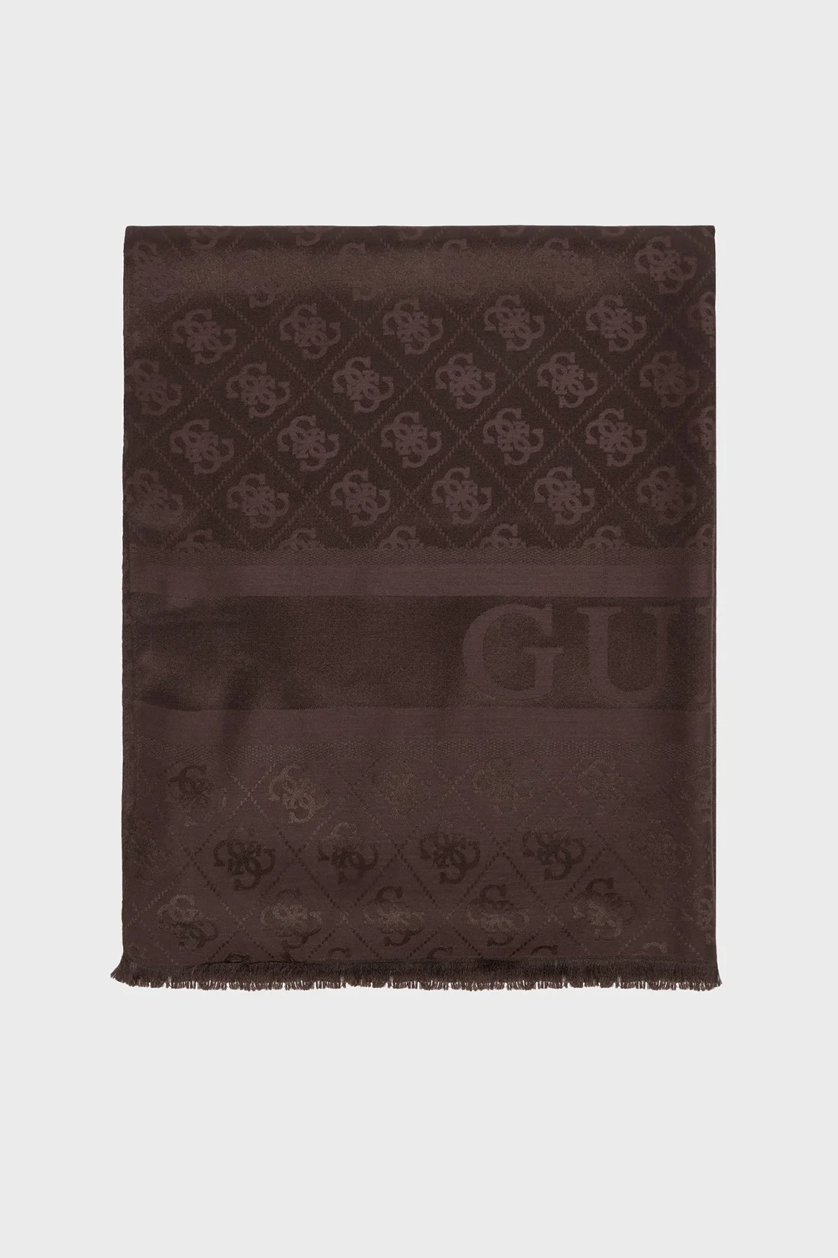 Guess Samantha Logolu 70 x 180 cm AW5685POL03 Kadın Şal AW5685 POL03 BNL Kahve - 3