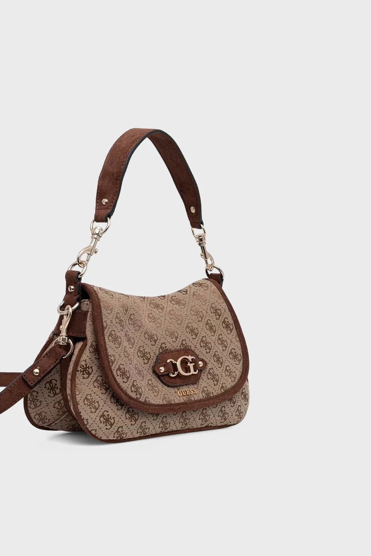 Guess Samantha Logolu Çıkarılabilir Askılı HWJG2313190 Kadın Çanta HWJG23 13190 LGW Kahve - 4