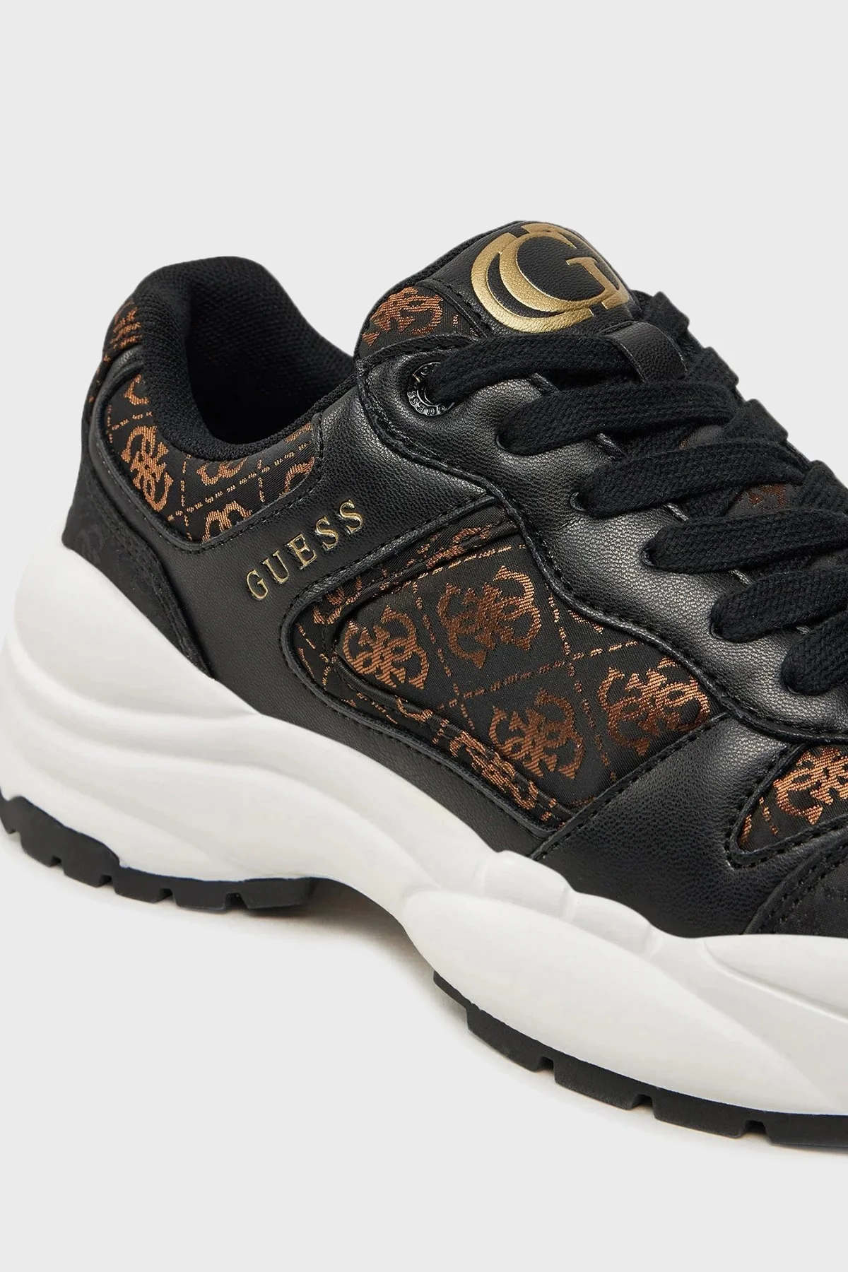 Guess Samnie Logolu Sneaker FLFSAMFAL12 Bayan Ayakkabı FLFSAM FAL12 BLKBR SİYAH-KAHVE - 3