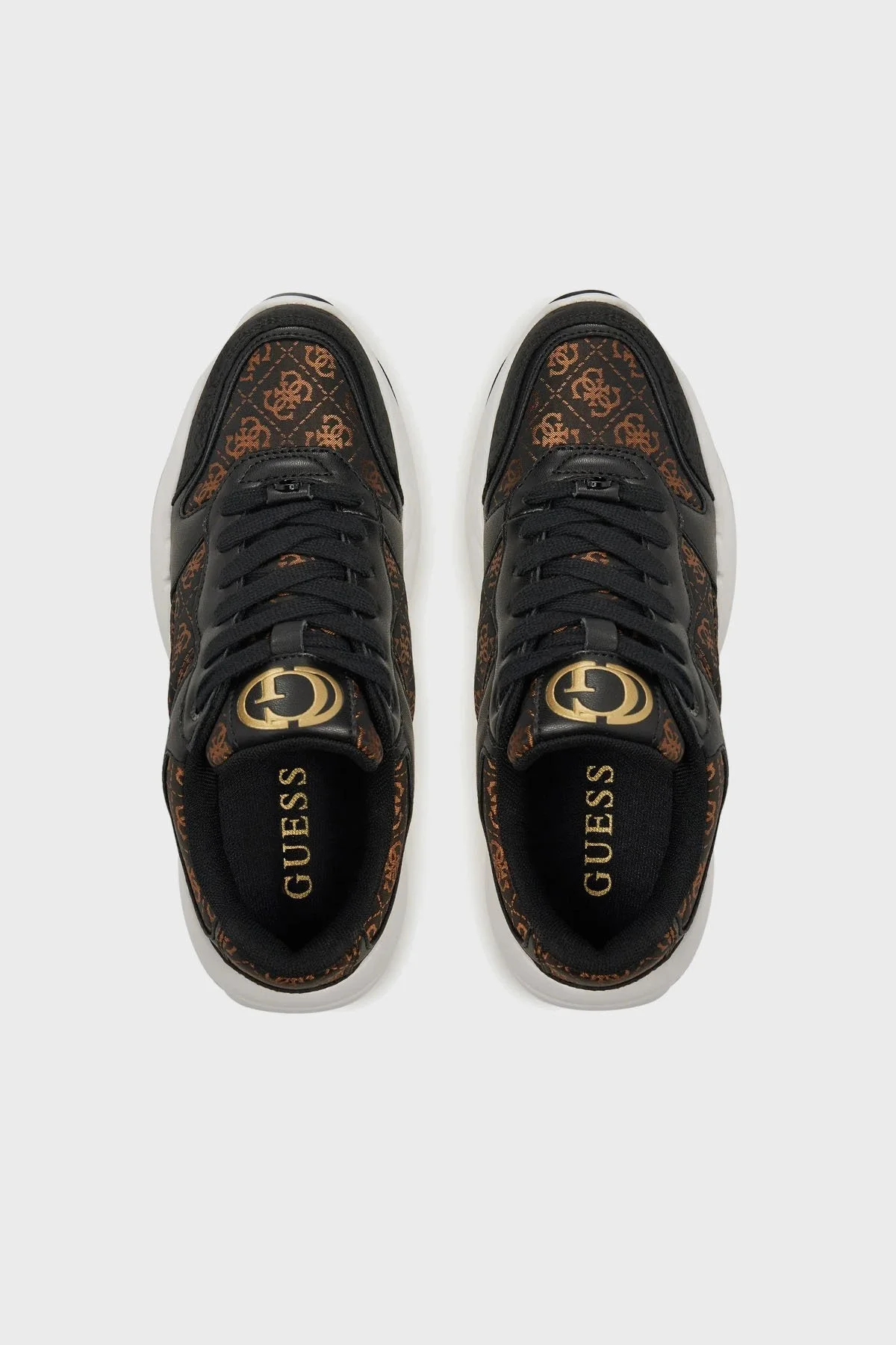 Guess Samnie Logolu Sneaker FLFSAMFAL12 Bayan Ayakkabı FLFSAM FAL12 BLKBR SİYAH-KAHVE - 4