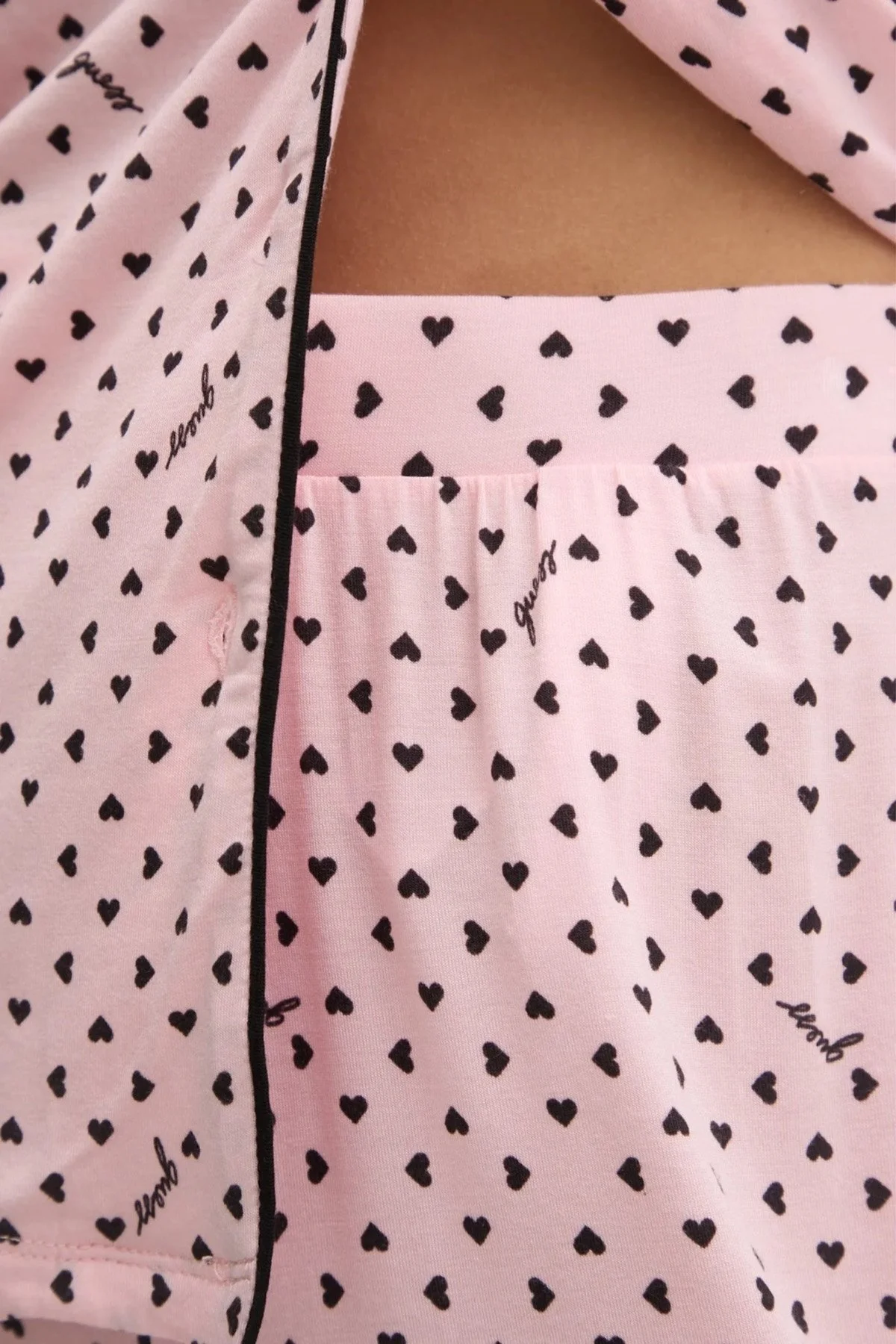 Guess Sasha Kalpli Regular Fit Yüksek Bel Bol Paça Modal O5RX08KCIN2 Bayan Pijama Takımı O5RX08 KCIN2 P6EG PUDRA - 12