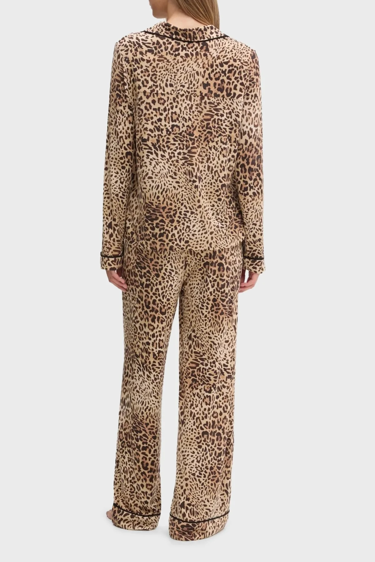 Guess Sasha Leopar Desenli Regular Fit Yüksek Bel Bol Paça Modal O5RX08KCIN2 Bayan Pijama Takımı O5RX08 KCIN2 P1KN LEOPAR - 10