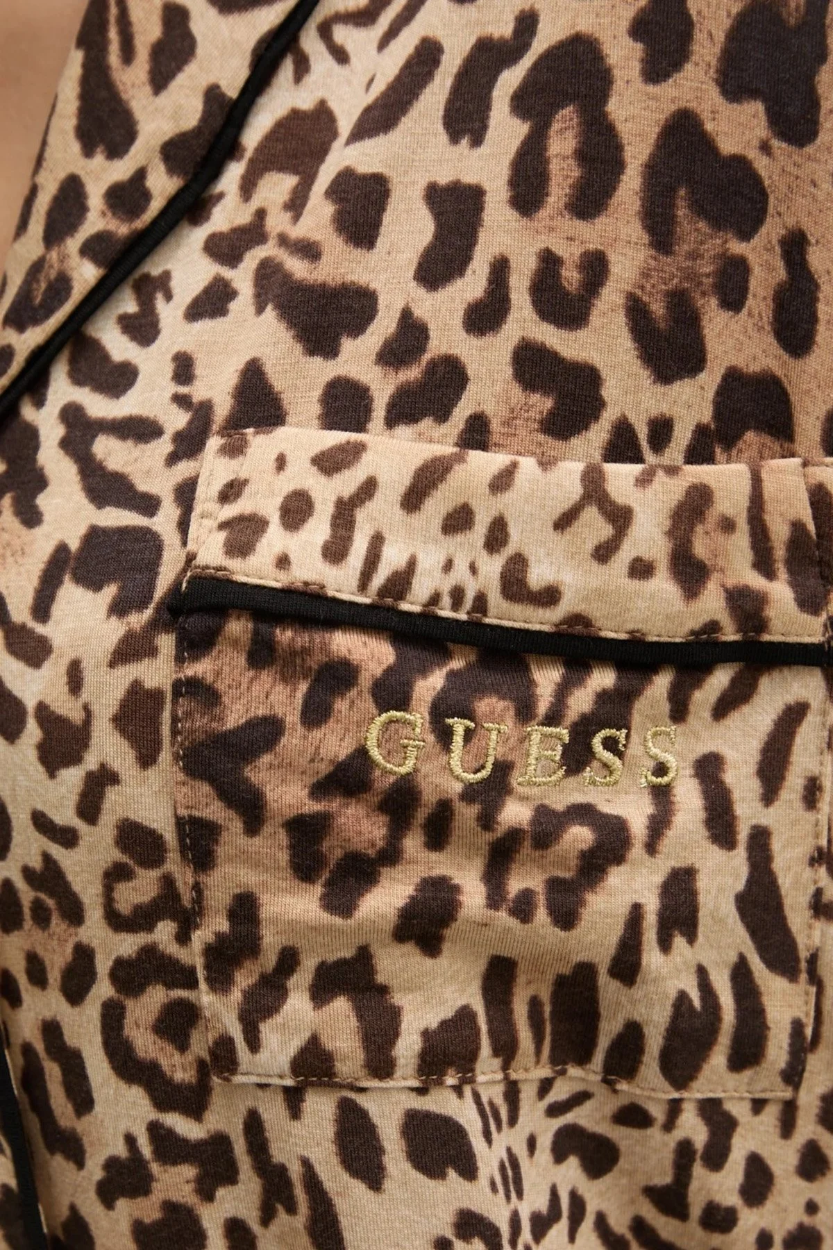 Guess Sasha Leopar Desenli Regular Fit Yüksek Bel Bol Paça Modal O5RX08KCIN2 Bayan Pijama Takımı O5RX08 KCIN2 P1KN LEOPAR - 12