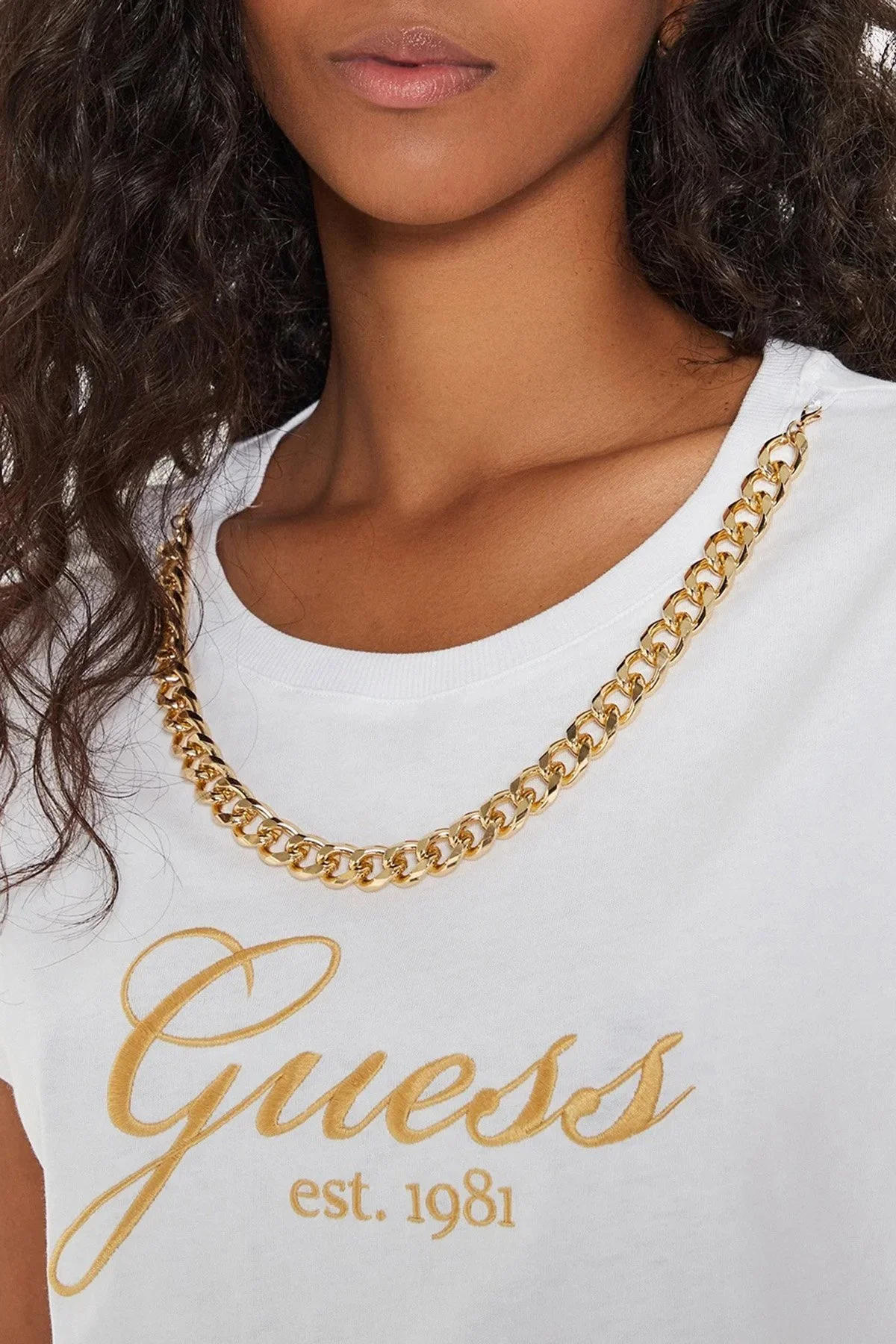 Guess Sc Cn Crystal Pamuklu Regular Fit W4YI16I3Z14 Bayan T Shirt W4YI16 I3Z14 G011 BEYAZ - 4