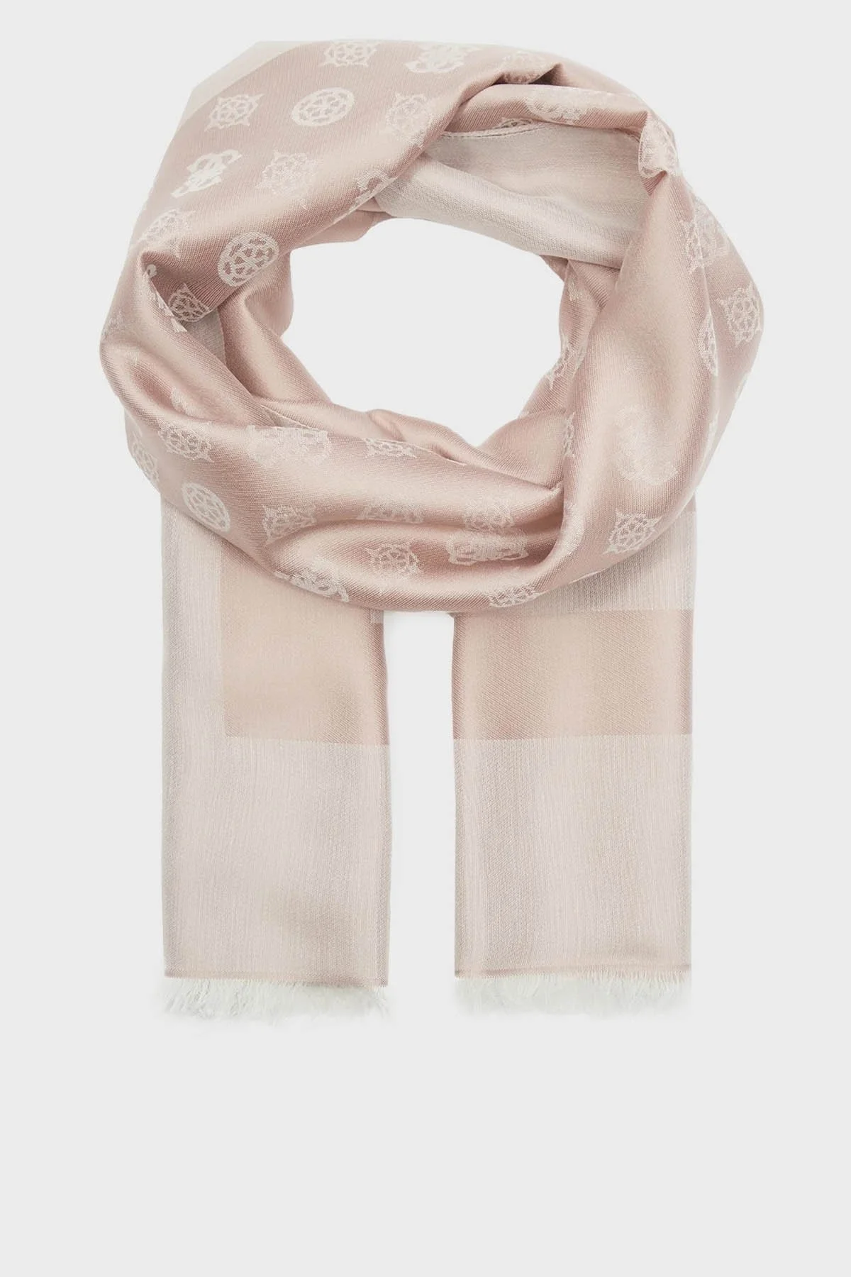 Guess Scarf Logolu 80x180 AW9412POL03RWL Bayan Şal AW9412POL03 RWL PUDRA - 1
