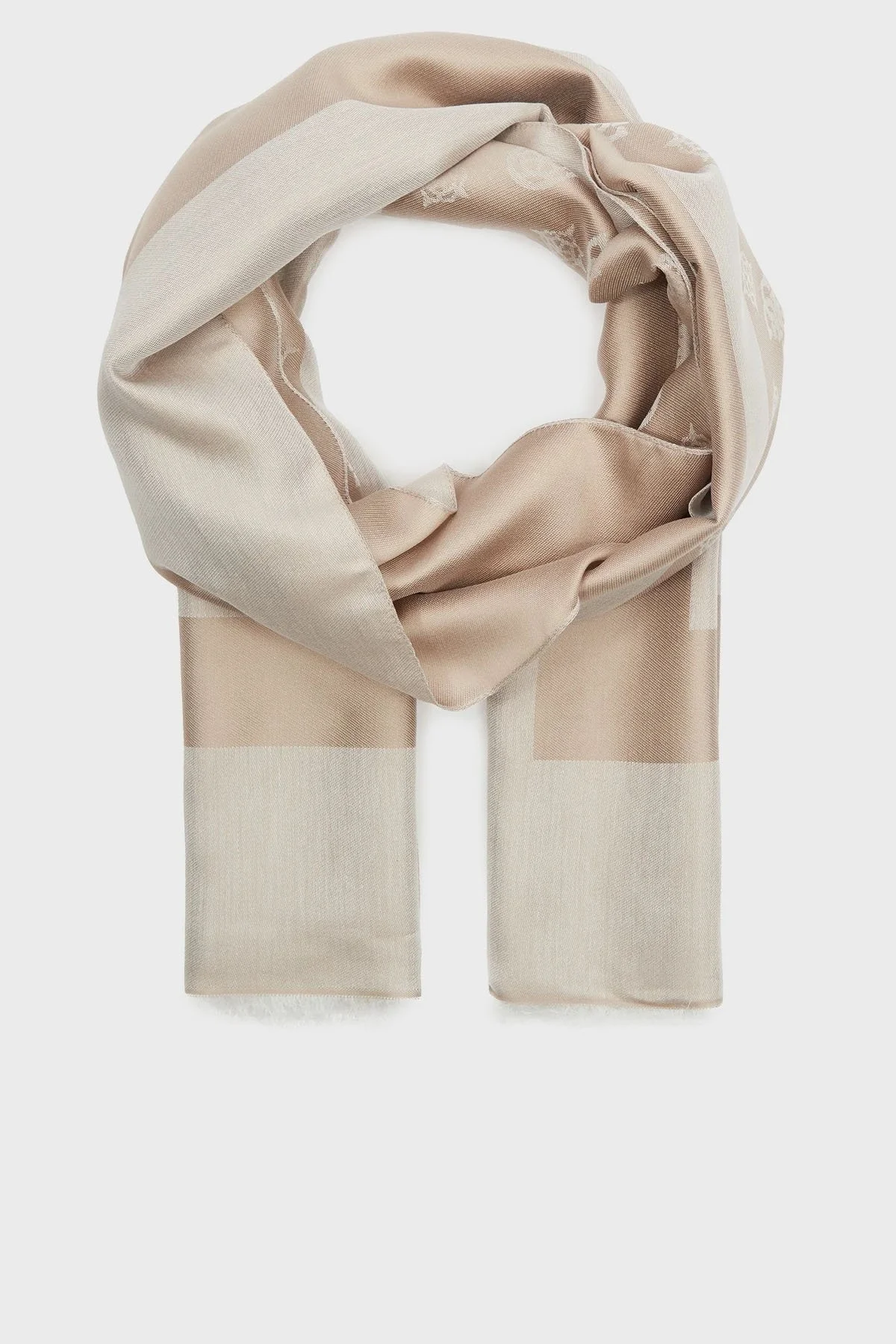 Guess Scarf Logolu 80x180 AW9412POL03WLO Bayan Şal AW9412POL03 WLO BEJ - 1