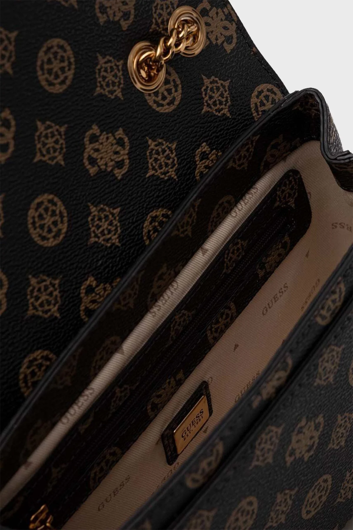 Guess Sestri Logolu Zincir Askılı Bayan Çanta HWPZ9001210 MLO KAHVE - 3