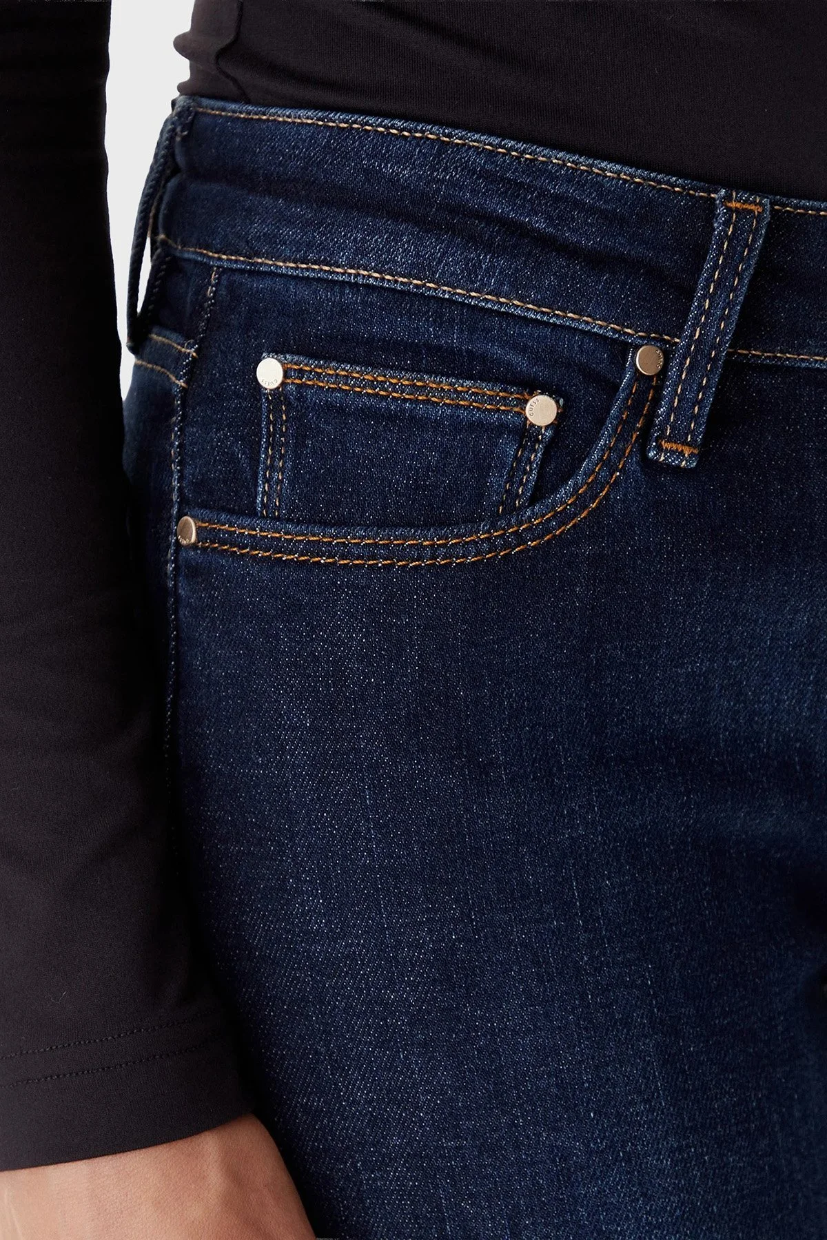 Guess Sexy Pamuk ve Kaşmir Karışımlı Wide Leg Bol Paça Jeans W5BA96D4U54 Bayan Kot Pantolon W5BA96 D4U54 CADA LACİVERT - 4