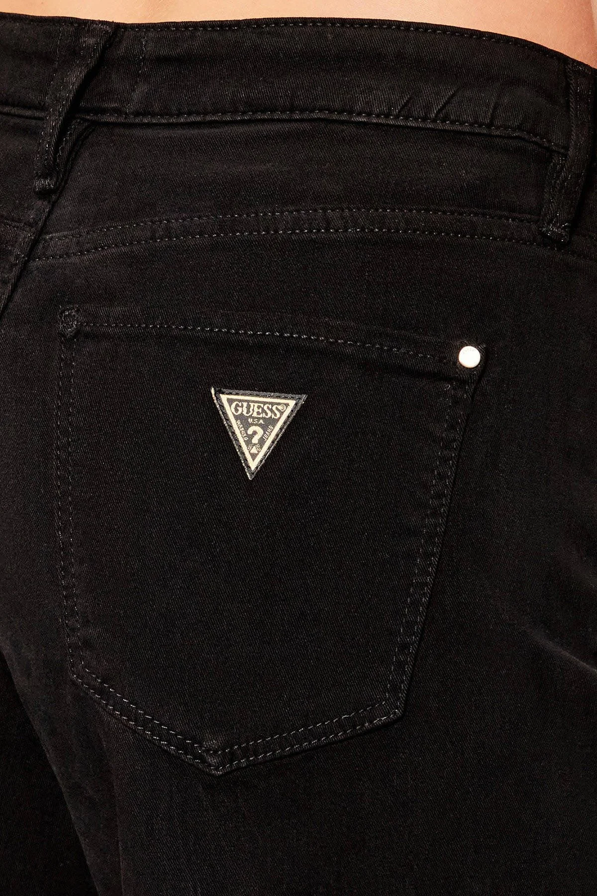 Guess Sexy Palazzo Pamuklu Regular Fit Bol Paça Bayan Pantolon W5BA96WFQYBJBLK SİYAH - 4