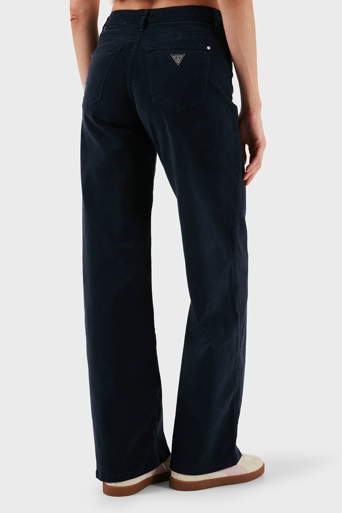 Guess Sexy Pamuklu Relaxed Fit Normal Bel Bol Paça W5BA96WFQYB Bayan Pantolon W5BA96 WFQYB G77G LACİVERT - 3