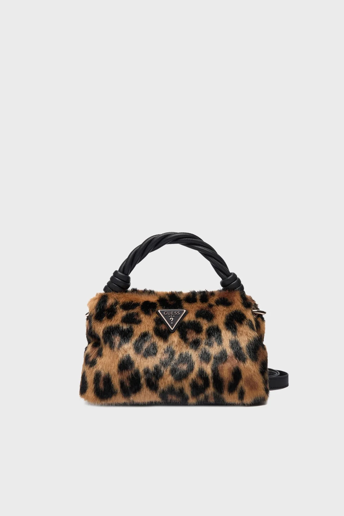 Guess Shaıda Leopar Desenli Çıkarılabilir Askılı Mini HWLO8143110 Bayan Çanta HWLO81 43110 LEO LEOPAR - 1