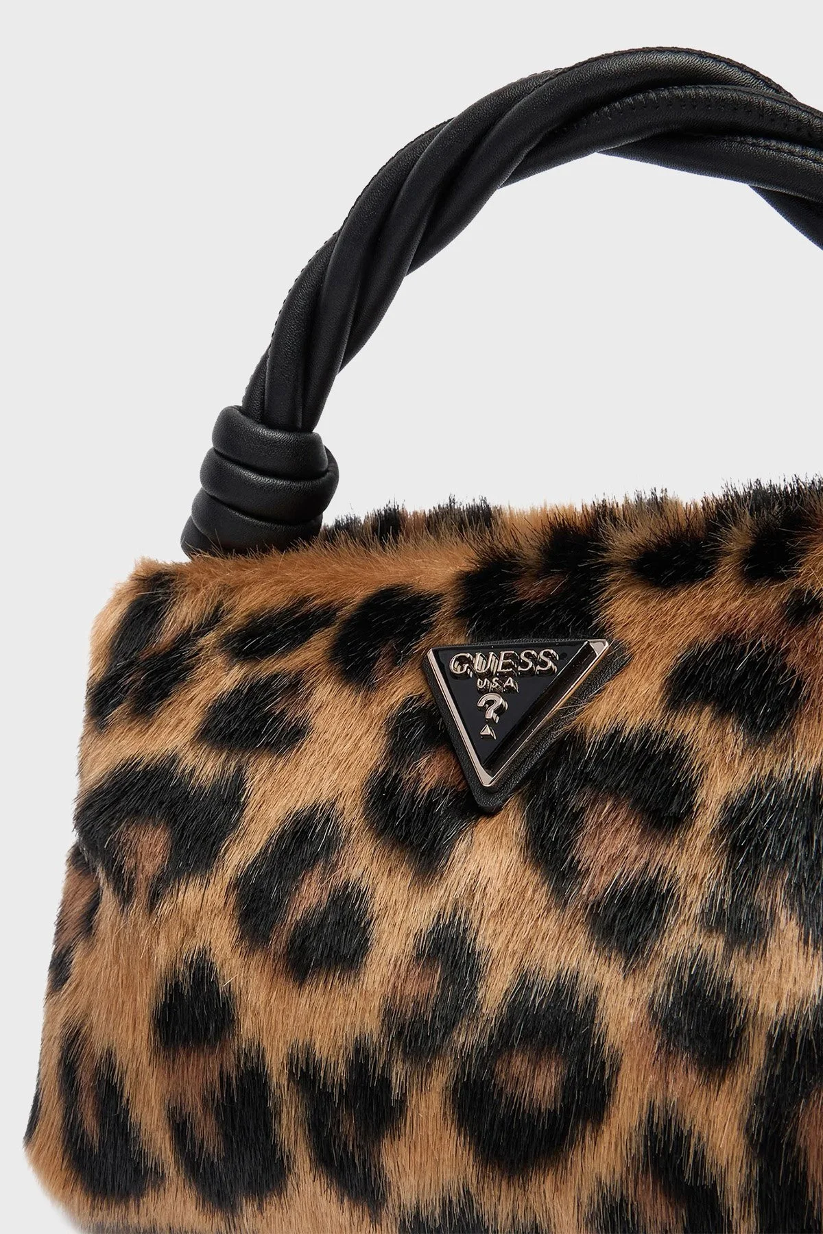 Guess Shaıda Leopar Desenli Çıkarılabilir Askılı Mini HWLO8143110 Bayan Çanta HWLO81 43110 LEO LEOPAR - 6