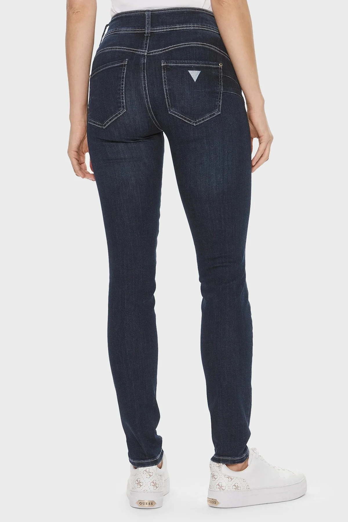 Guess Shape Streç Pamuklu Skinny Fit Jeans W4RA34 D59F1 Bayan Kot Pantolon W4RA34D59F1 TWND LACİVERT - 3