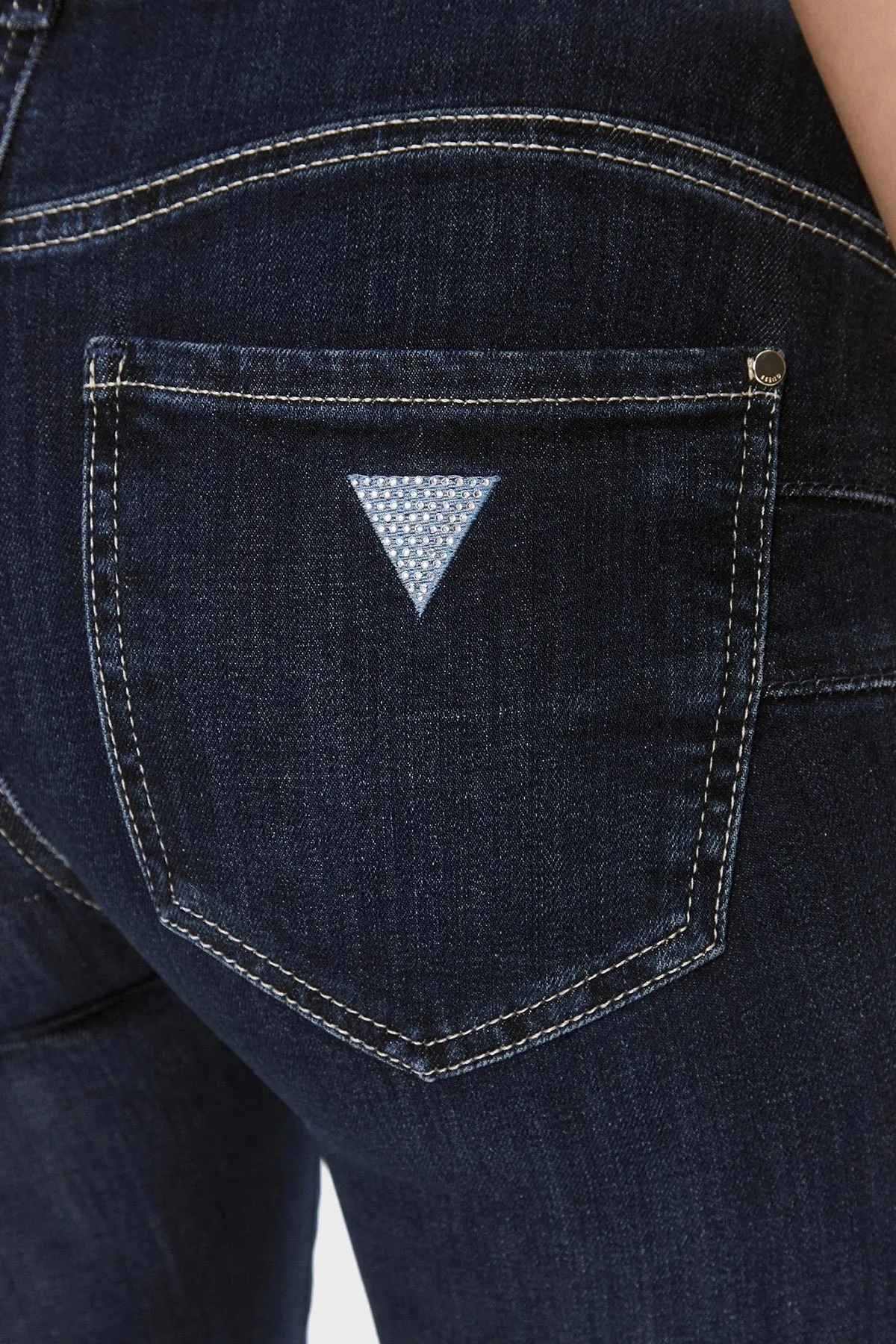 Guess Shape Streç Pamuklu Skinny Fit Jeans W4RA34 D59F1 Bayan Kot Pantolon W4RA34D59F1 TWND LACİVERT - 5