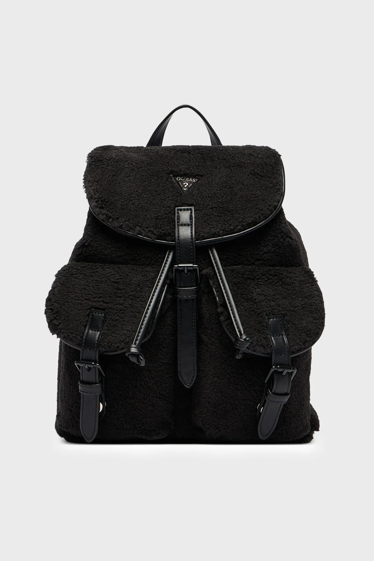 Guess Sherpa Logolu Ayarlanabilir Askılı V6BZ14K6971 Kadın Sırt Çantası V6BZ14 K6971 JBLK Siyah - 1