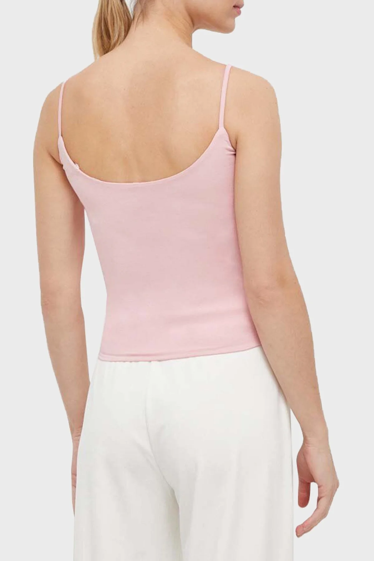 Guess Signature Streç Pamuklu Slim Fit İp Askılı V4RP06J1314 Bayan Top V4RP06 J1314 G63P PEMBE - 2