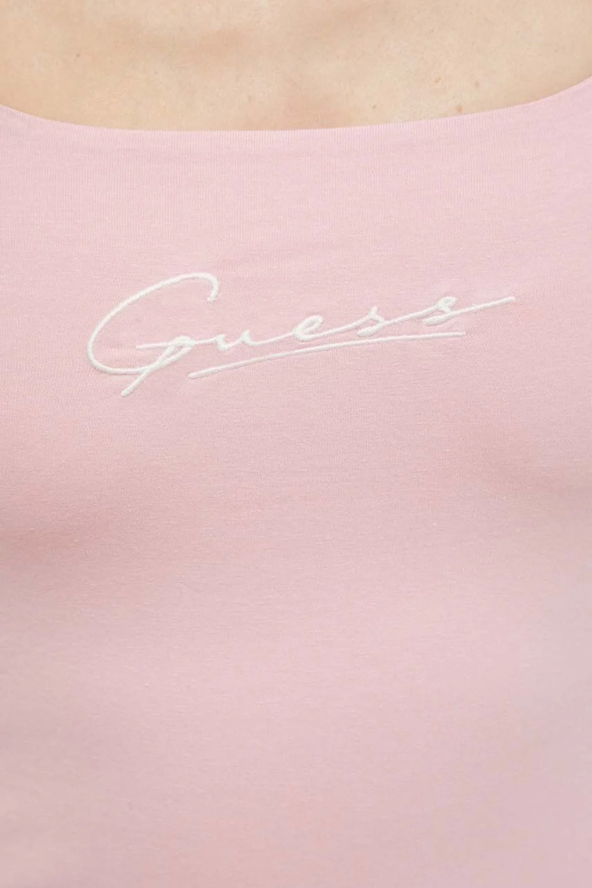 Guess Signature Streç Pamuklu Slim Fit İp Askılı V4RP06J1314 Bayan Top V4RP06 J1314 G63P PEMBE - 4