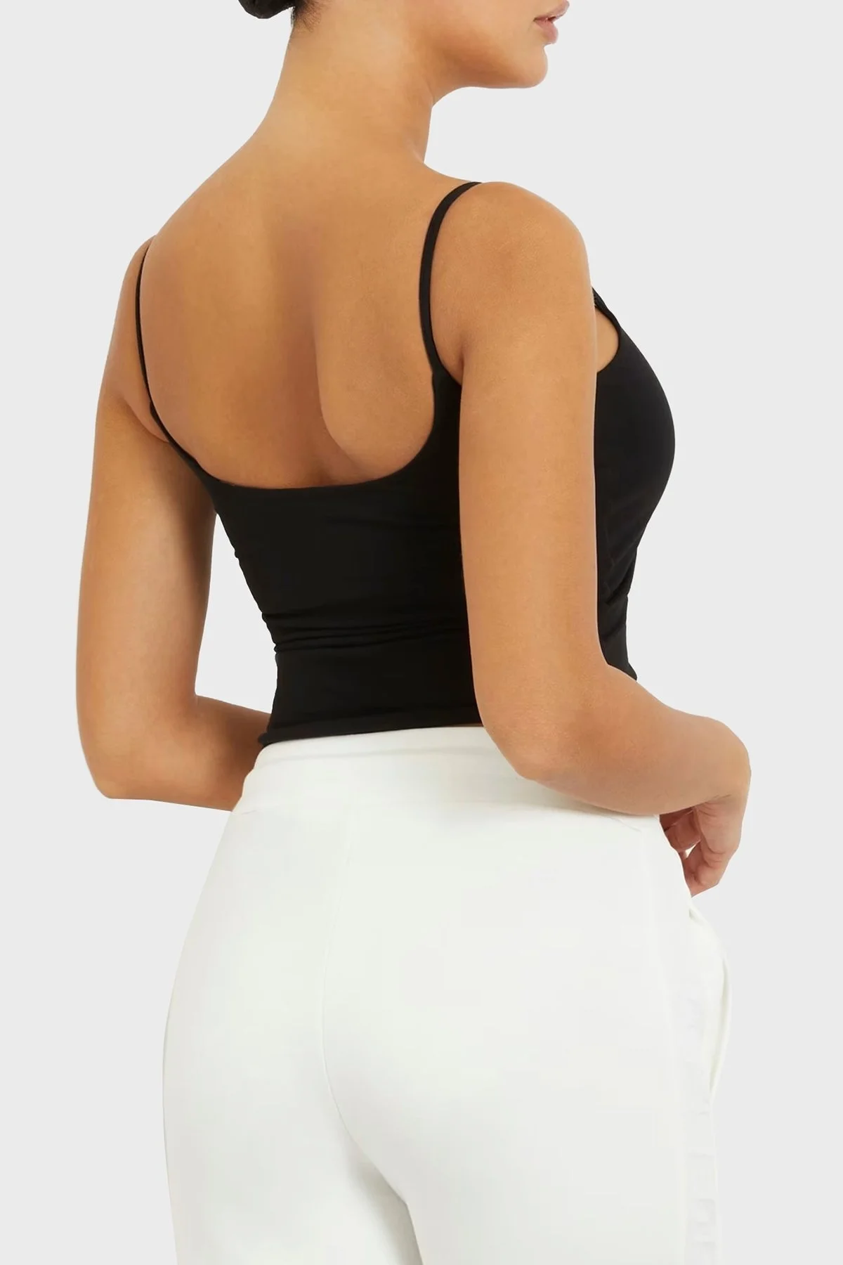 Guess Signature Streç Pamuklu Slim Fit İp Askılı V4RP06J1314 Bayan Top V4RP06 J1314 JBLK SİYAH - 2