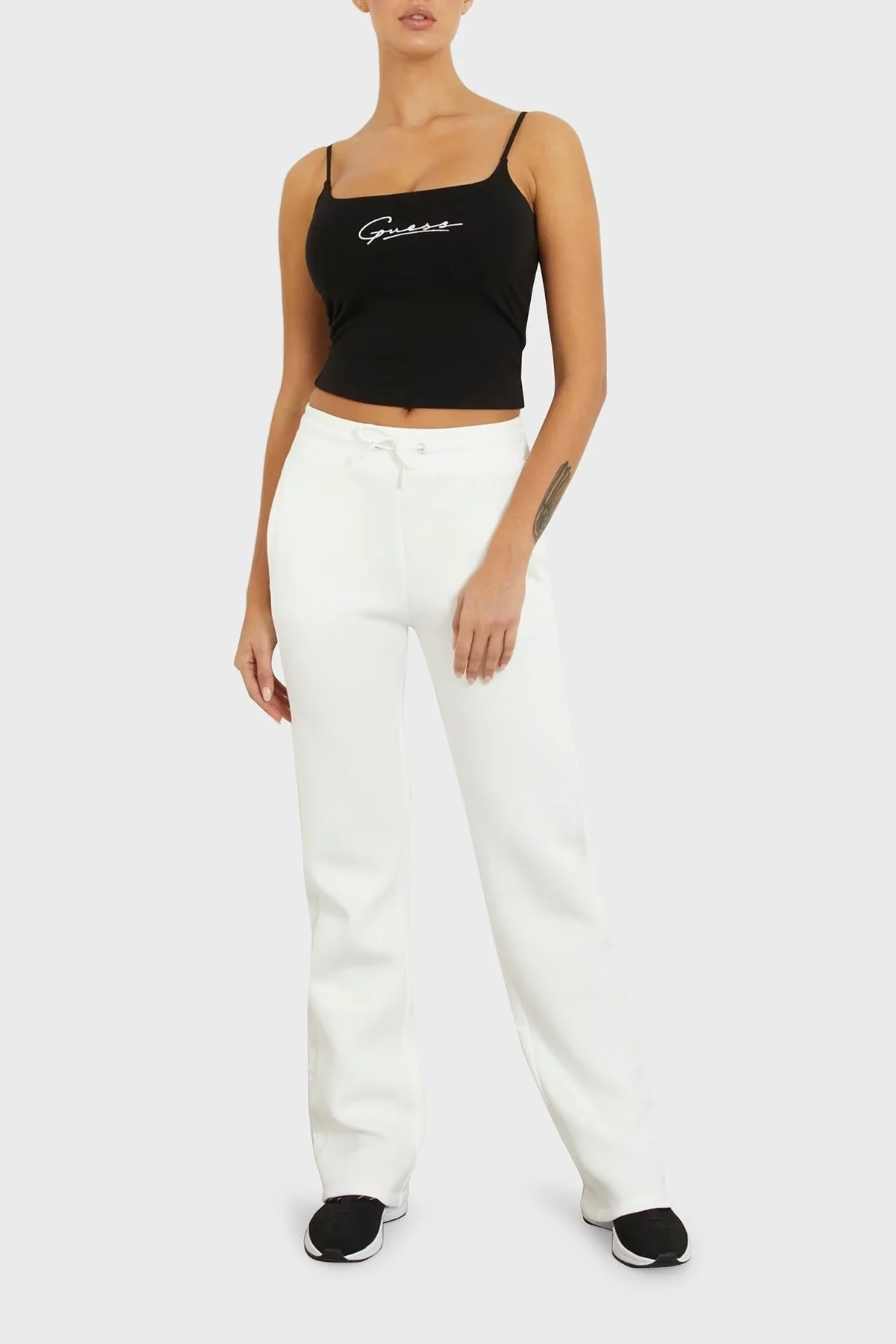 Guess Signature Streç Pamuklu Slim Fit İp Askılı V4RP06J1314 Bayan Top V4RP06 J1314 JBLK SİYAH - 3
