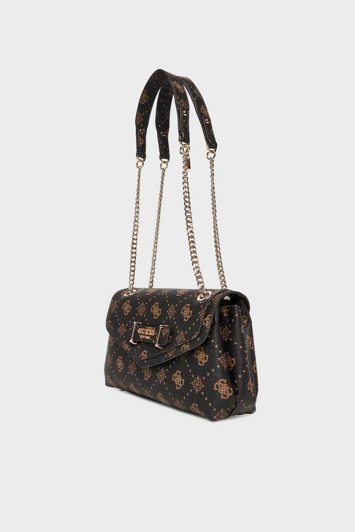 Guess Silia 4G Logolu Zincir Askılı HWGP9890210 Bayan Çanta HWGP98 90210 ESL KAHVE - 4