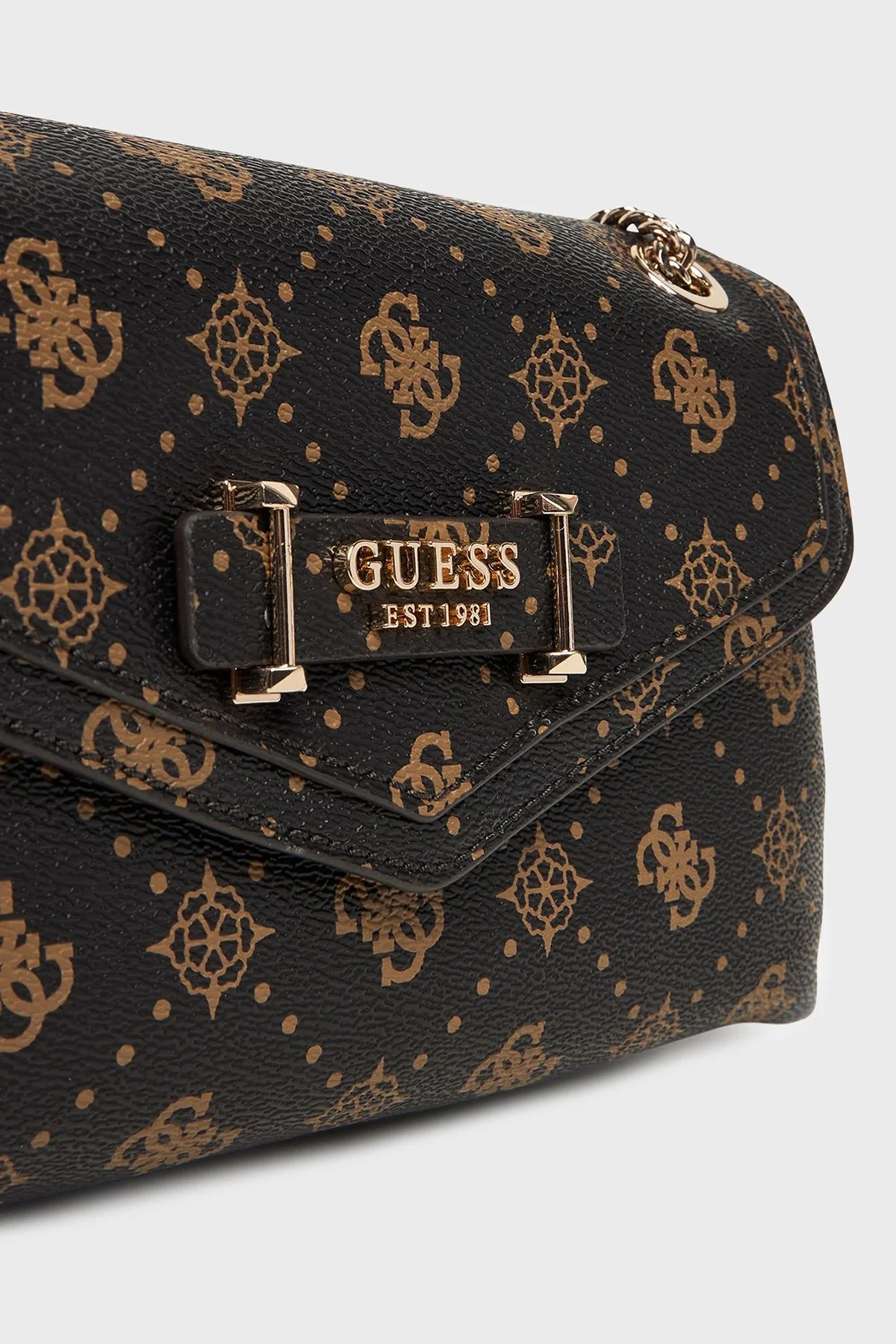 Guess Silia 4G Logolu Zincir Askılı HWGP9890210 Bayan Çanta HWGP98 90210 ESL KAHVE - 5