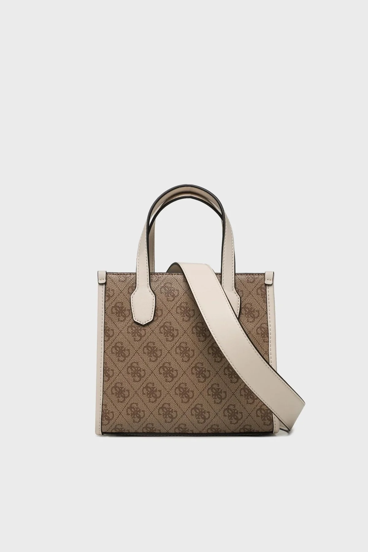 Guess Silvana Logo Desenli Ayarlanabilir Omuz Askılı Mini Bayan Çanta HWSS8665770 LLS KAHVE - 4