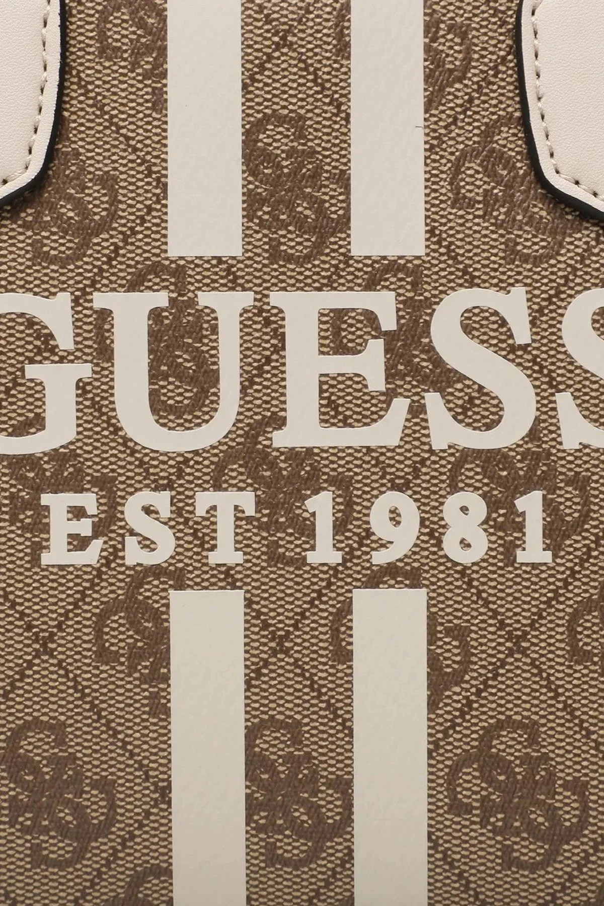 Guess Silvana Logo Desenli Ayarlanabilir Omuz Askılı Mini Bayan Çanta HWSS8665770 LLS KAHVE - 5