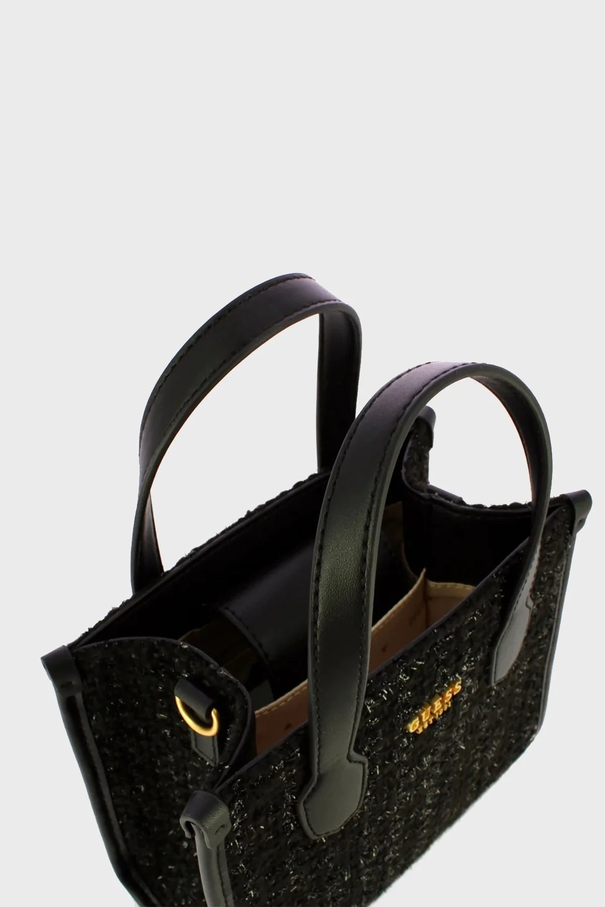 Guess Silvana Logo Desenli Ayarlanabilir Omuz Askılı Mini Bayan Çanta HWTB8665770 BLA SİYAH - 5