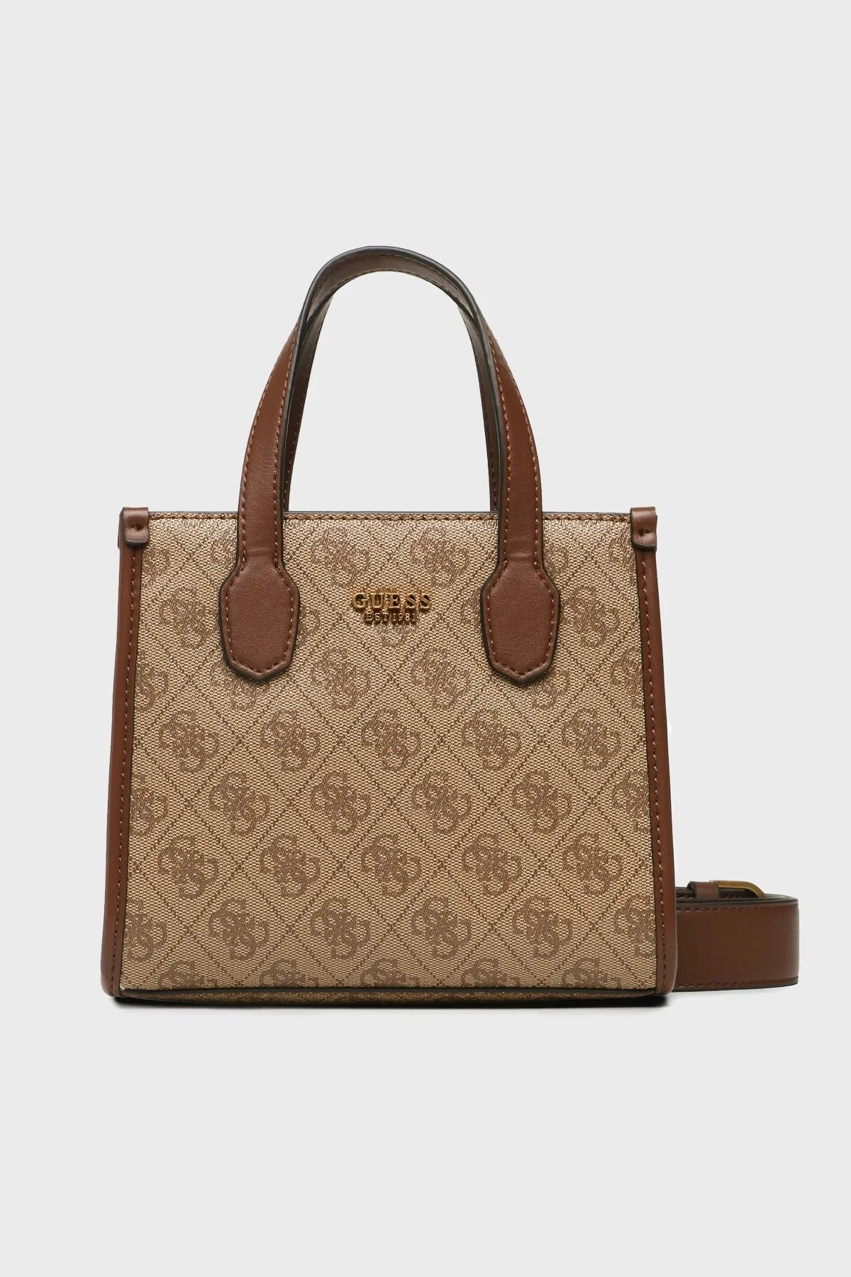 Guess Silvana Logolu Çıkarılabilir Omuz Askılı Bayan Çanta HWSB8665770 LGW KAHVE - 1