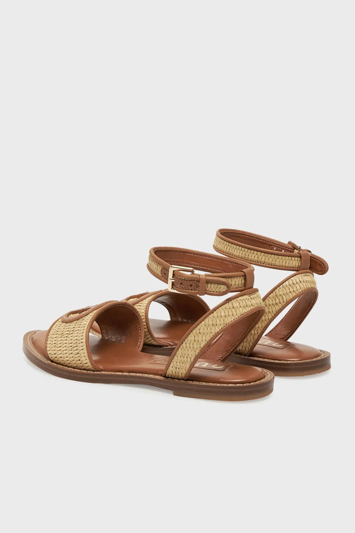 Guess Siyona Logolu FLJSIYFAB03 Bayan Sandalet FLJSIY FAB03 NATU TABA - 11