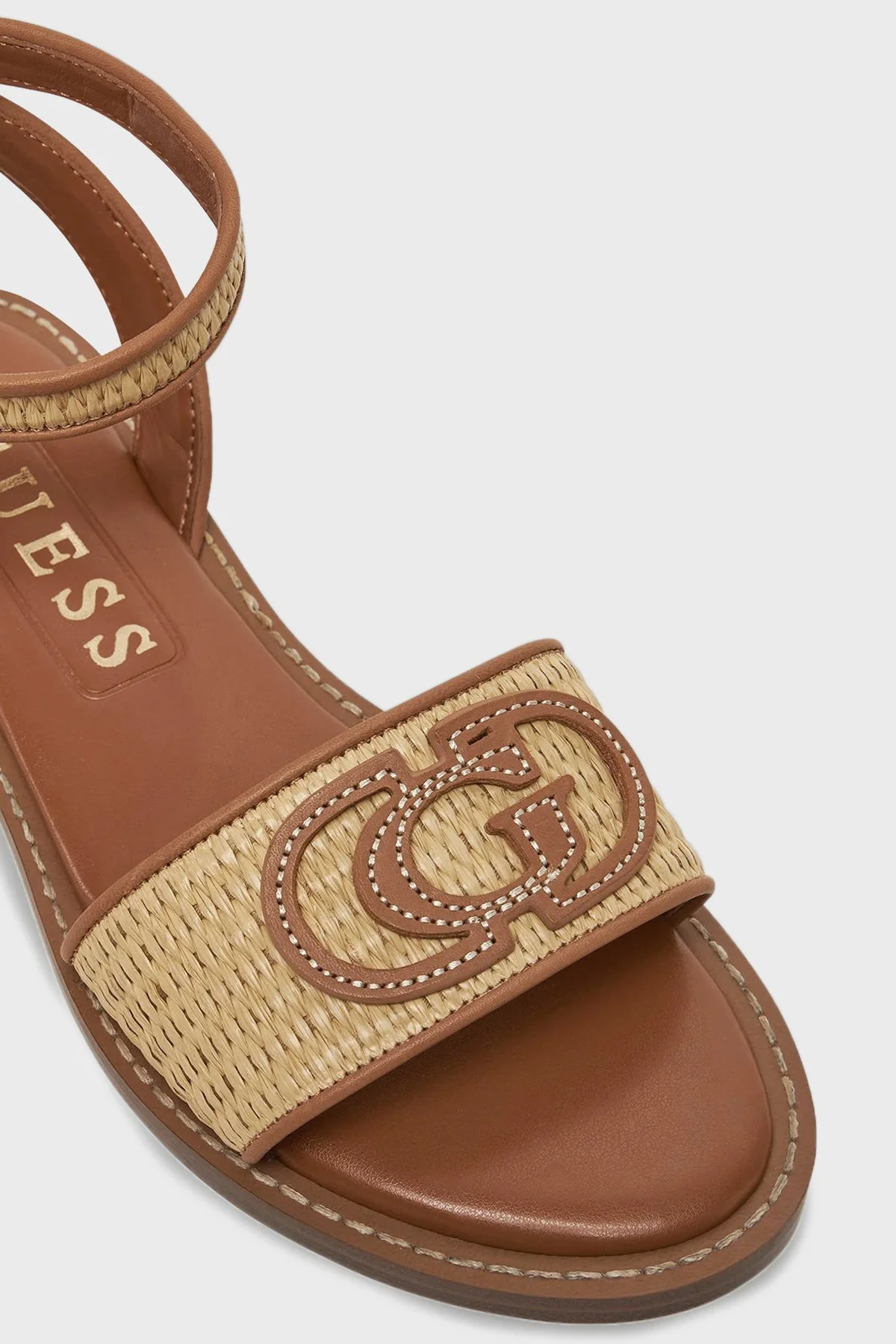 Guess Siyona Logolu FLJSIYFAB03 Kadın Sandalet FLJSIY FAB03 NATU TABA - 4