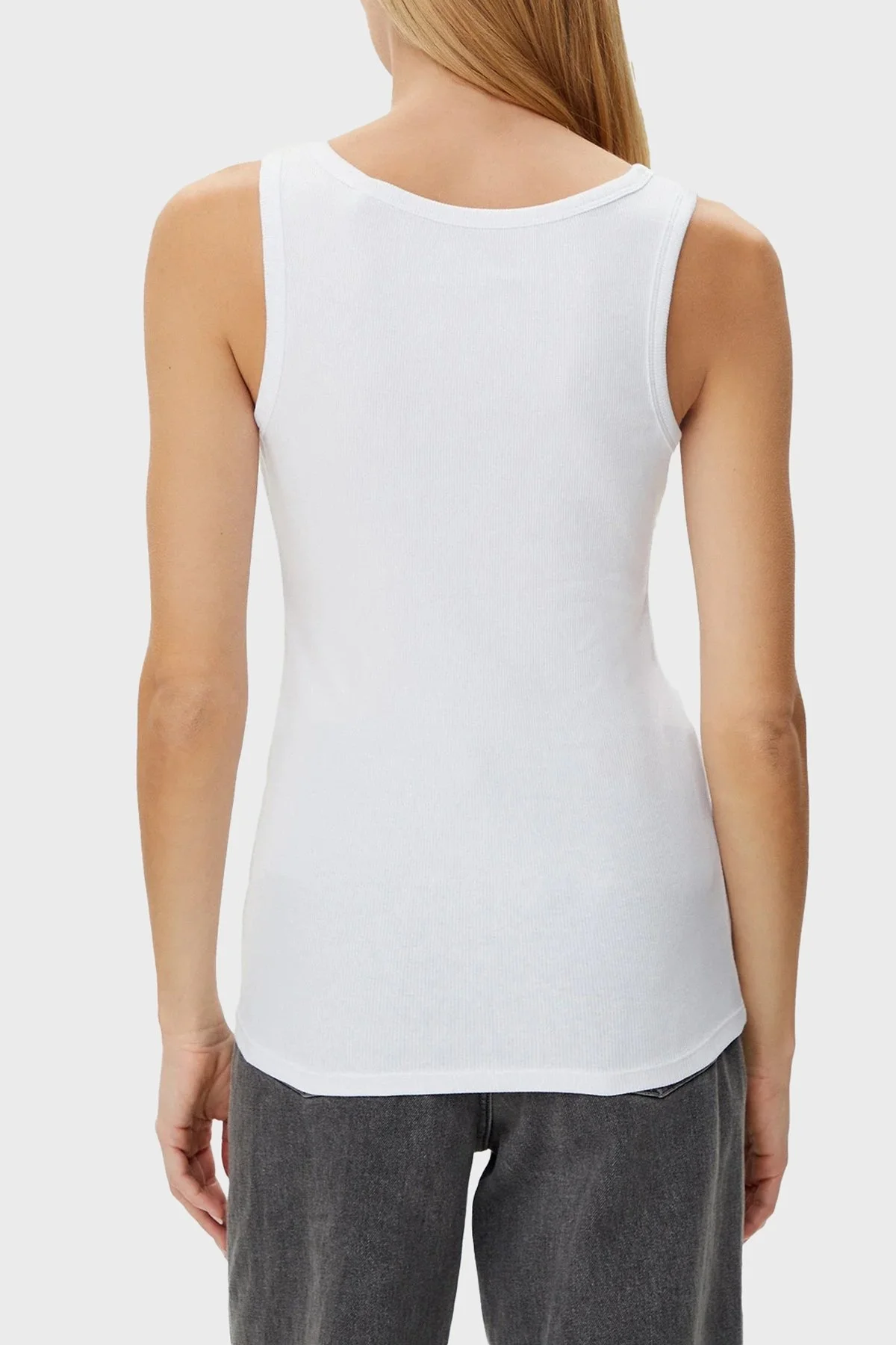 Guess Sl Embellished Pamuklu Logolu Regular Fit Yuvarlak Yaka W5GP29KA0H1 Bayan Top W5GP29 KA0H1 G011 BEYAZ - 8