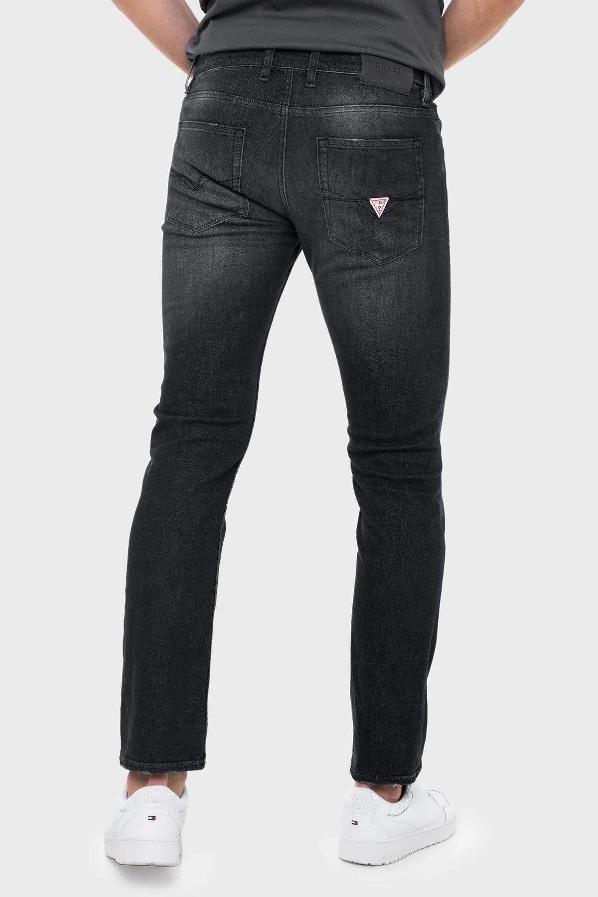 Guess Slim Fit Dar Paça Denim M6BAS2D2108 Erkek Kot Pantolon M6BAS2 D2108 RLFK Siyah - 2