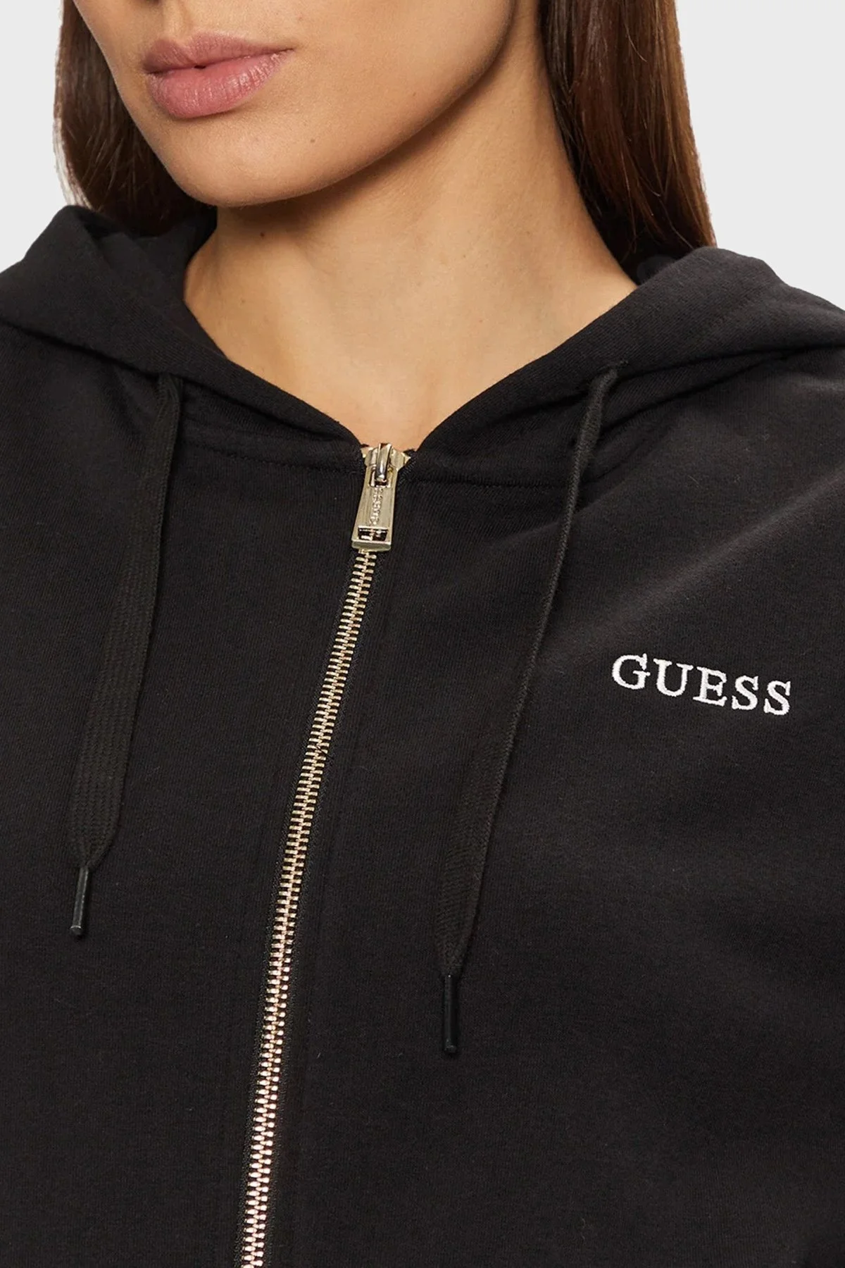 Guess Sofia Pamuklu Regular Fit Kapüşonlu O5RQ01KCO31 Bayan Sweat O5RQ01 KCO31 JBLK SİYAH - 9